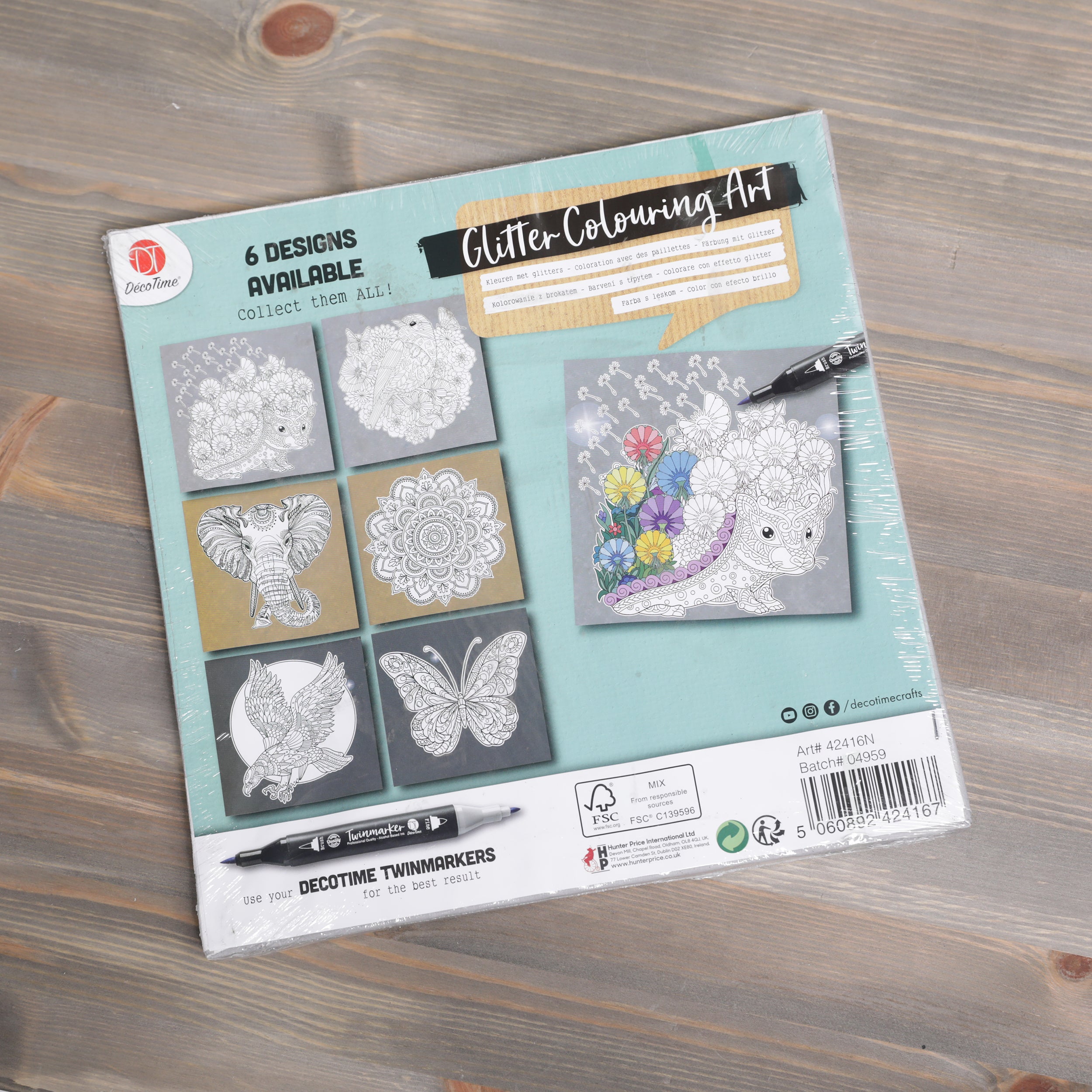 Glitter Colouring Arts Assorted Designs