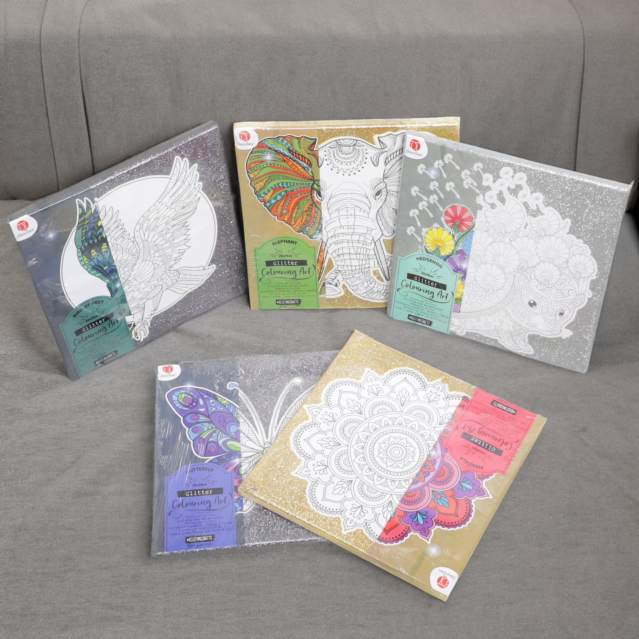 Glitter Colouring Arts Assorted Designs