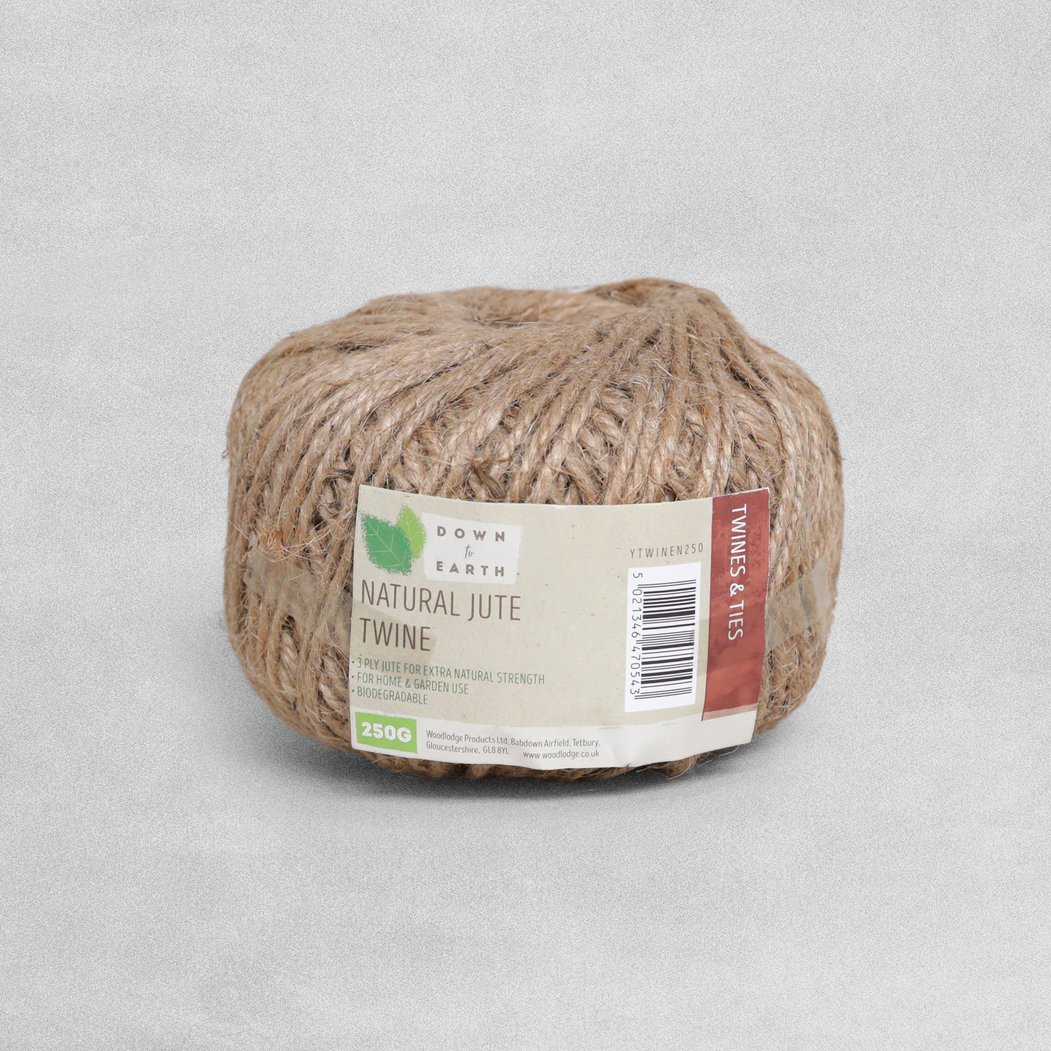 Down To Earth Brown Jute Twine 250G