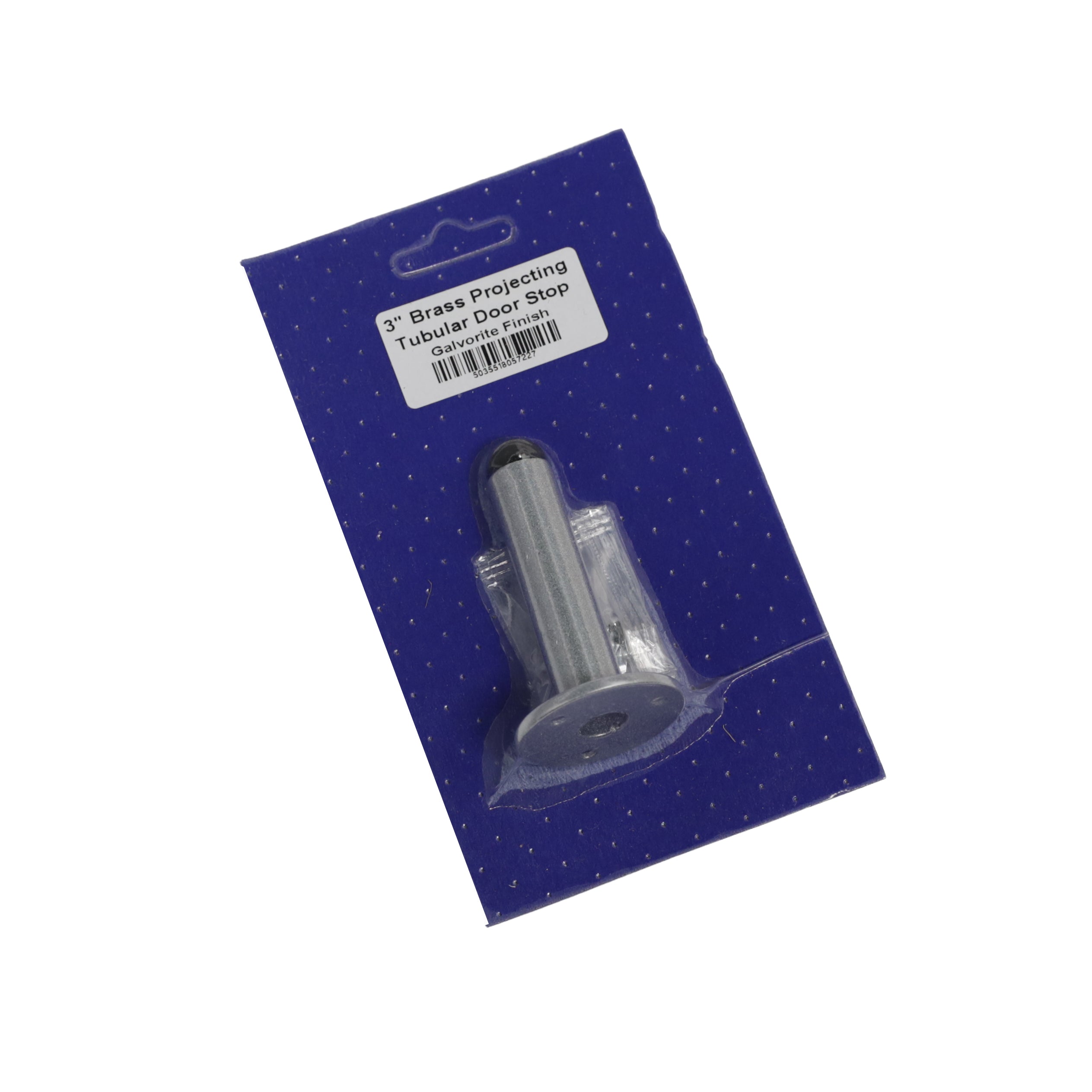 3" Brass Projecting Tubular Door Stop Galvorite Finish