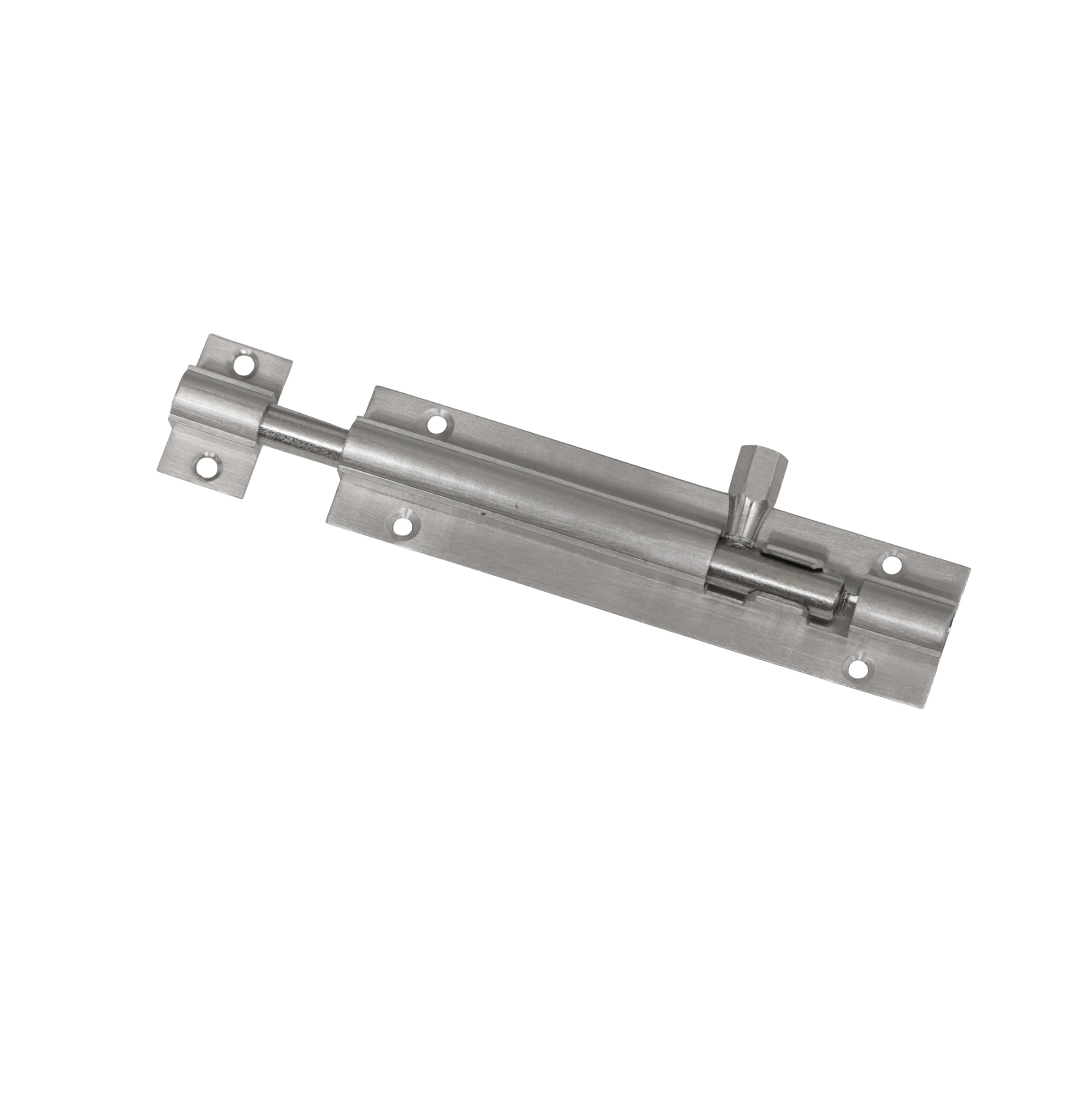 Barrel Door Bolt Satin Nickel 4"
