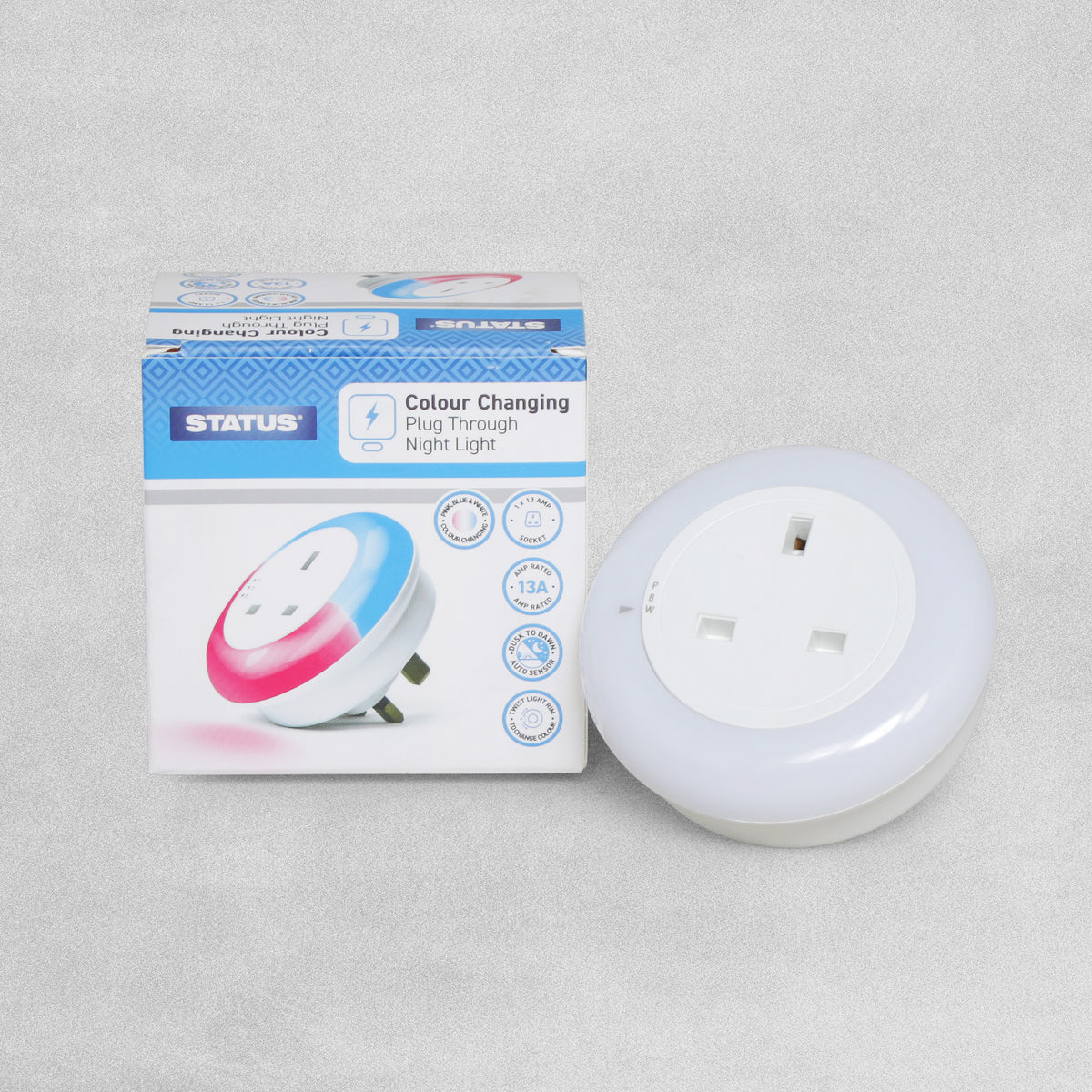 Status Dusk to Dawn Sensor LED Auto Night Light - Multi Colour Options