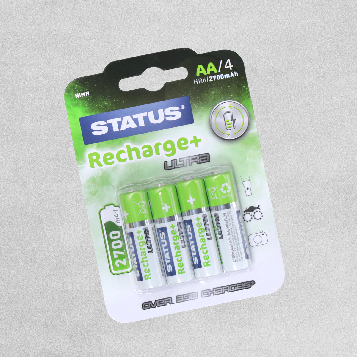 Status Recharge+ AA Batteries 2700mAh - Pack of 4