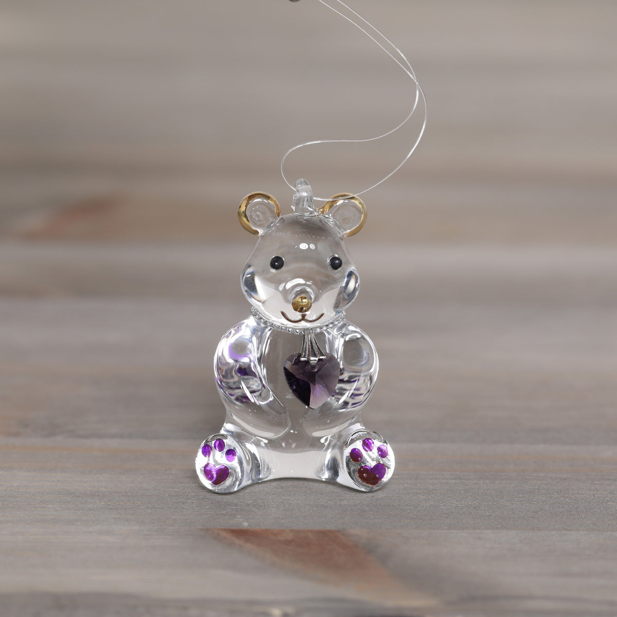 Wild Things Happy Little Bear Glass Decorations