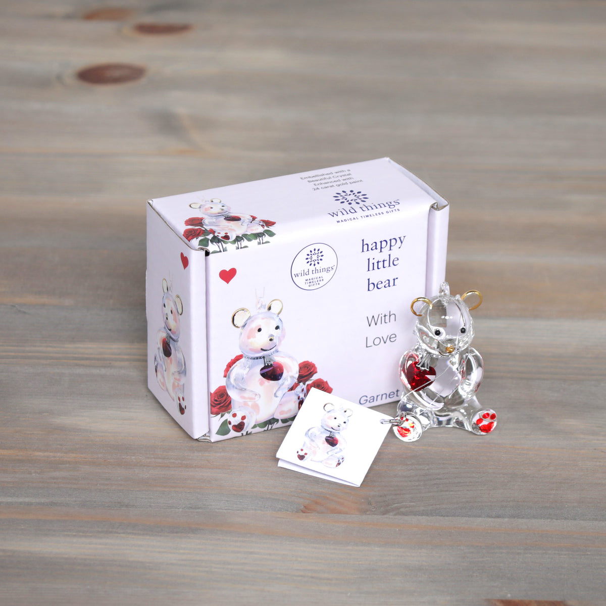 Wild Things Happy Little Bear Glass Decorations