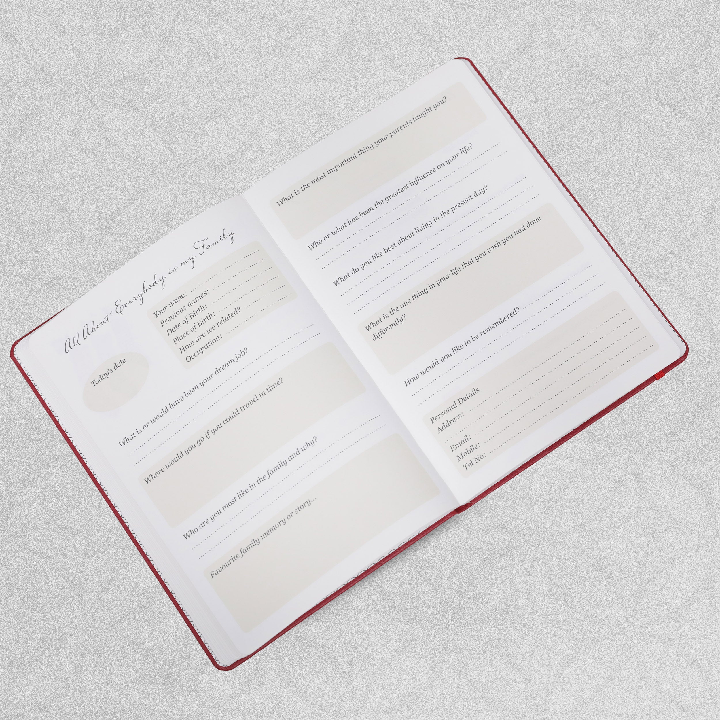 All About Everybody In My Family Memory Book