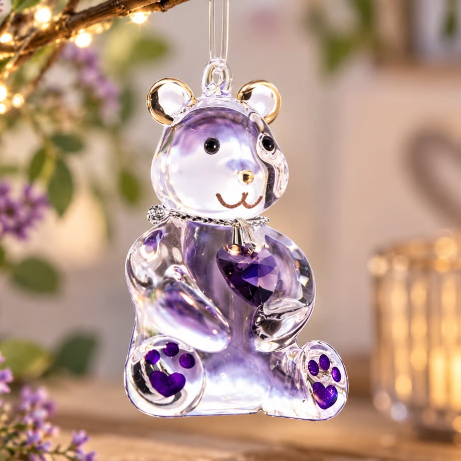 Wild Things Happy Little Bear Glass Decorations