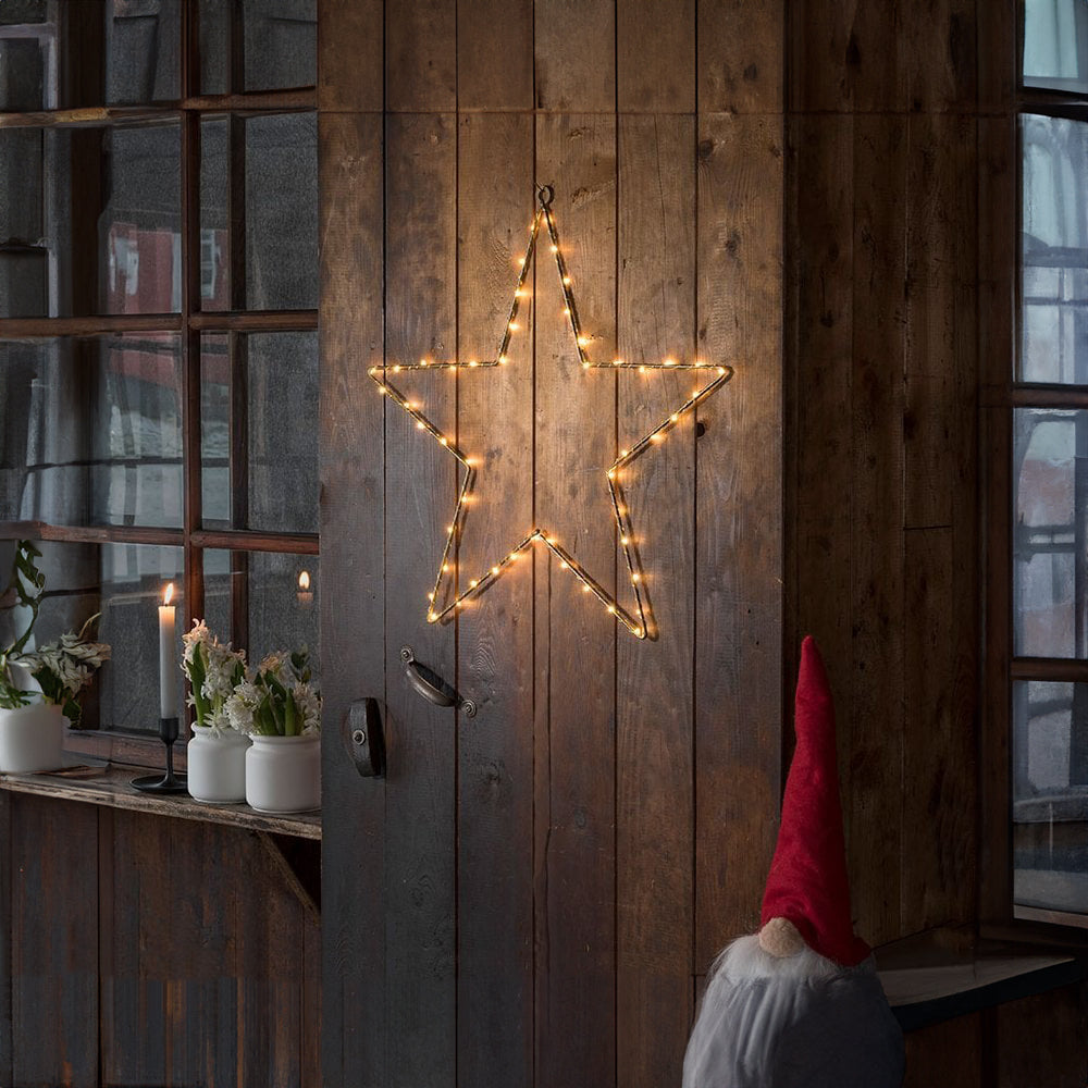 Konstsmide Coloured Metal Star with LED Lights