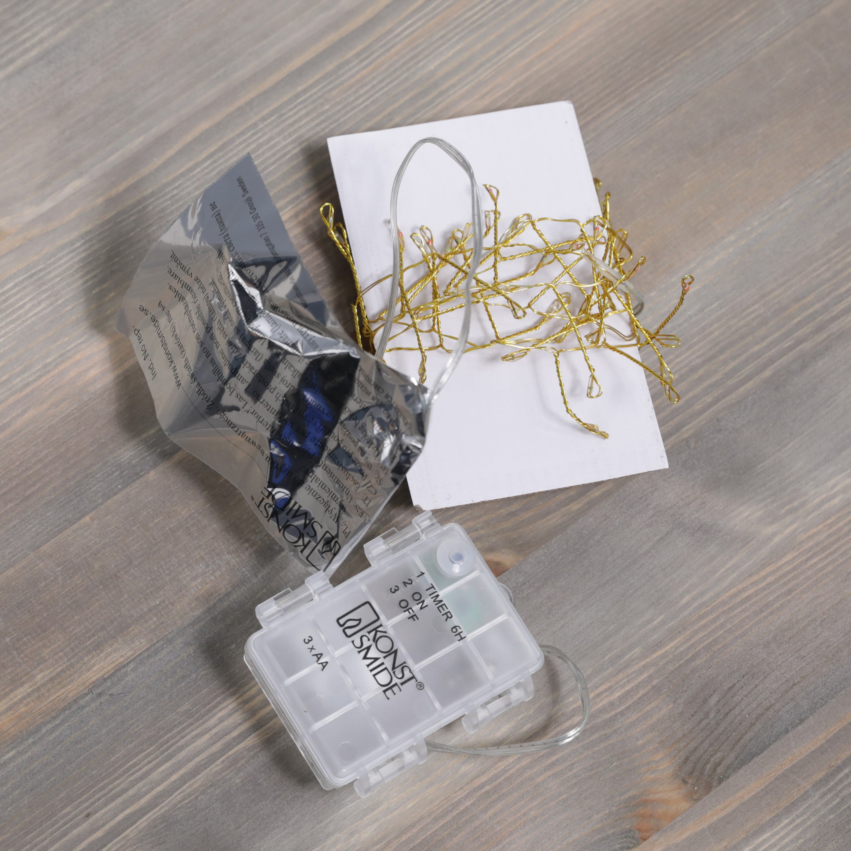 Konst Smide 60 multicoloured LED Indoor Lights on Brass Cable