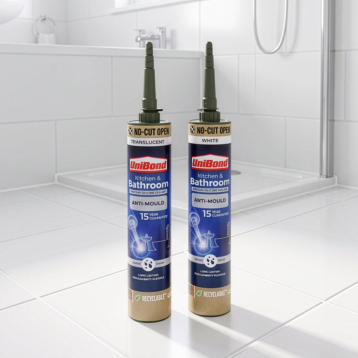 UniBond Kitchen and Bathroom Silicone Sealant Anti-Mould 280ml
