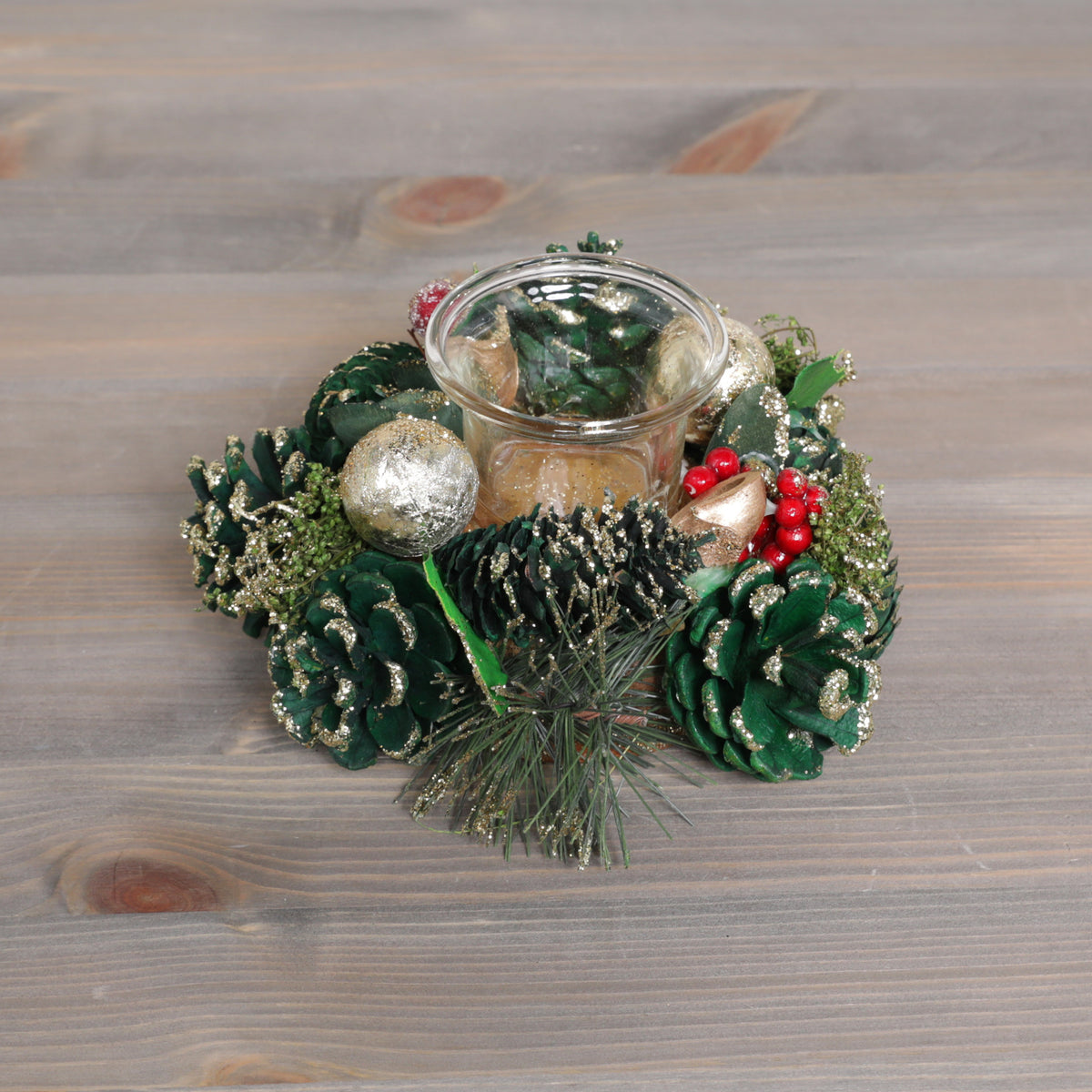 Three Kings Candle Holder Wreaths - 15cm