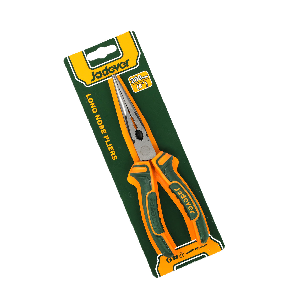 Jadever Long Nose Pliers 200mm 8" - JDPL2608