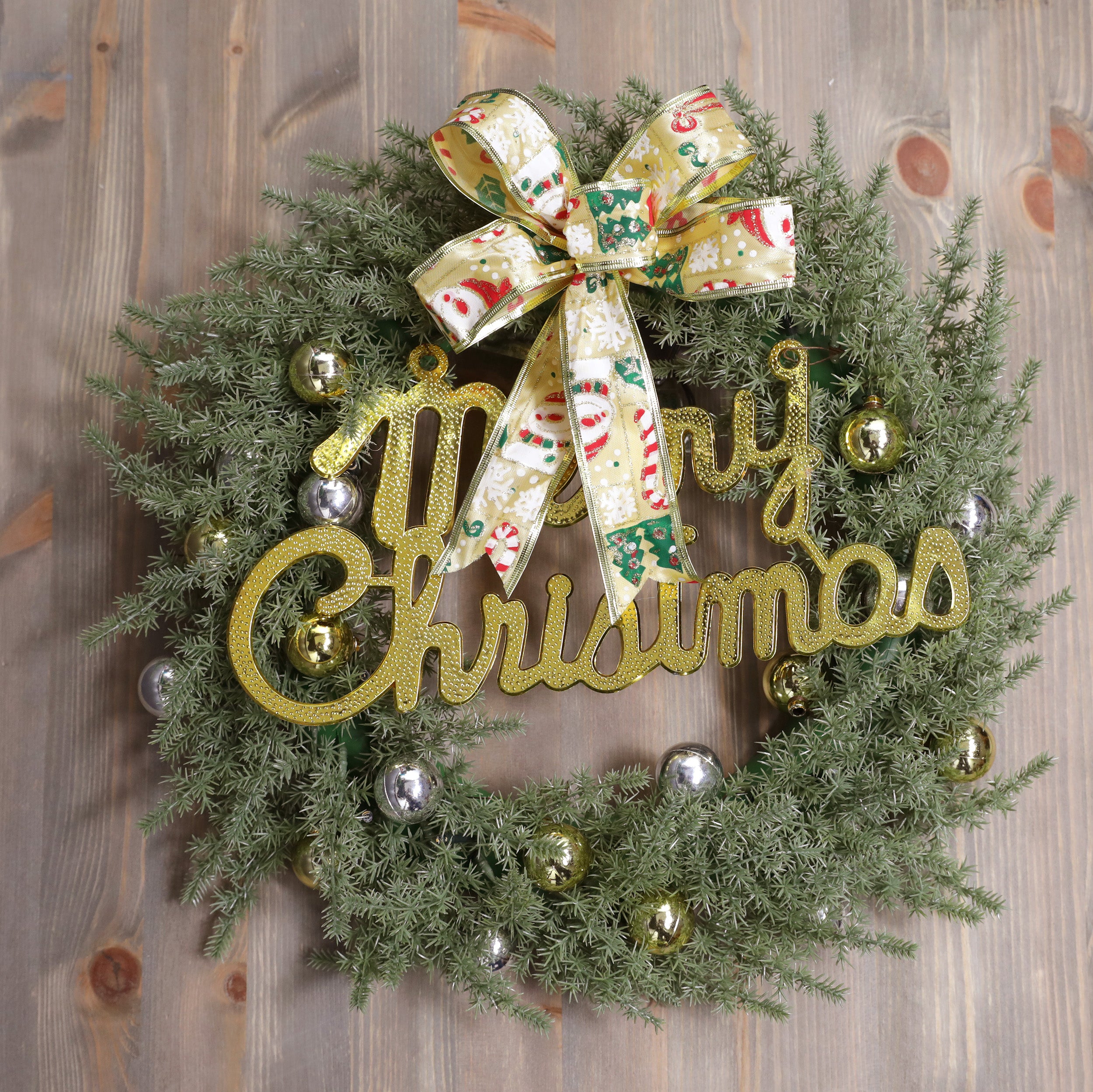 Konstsmide Christmas 40cm Amber LED Spruce Wreath Decoration