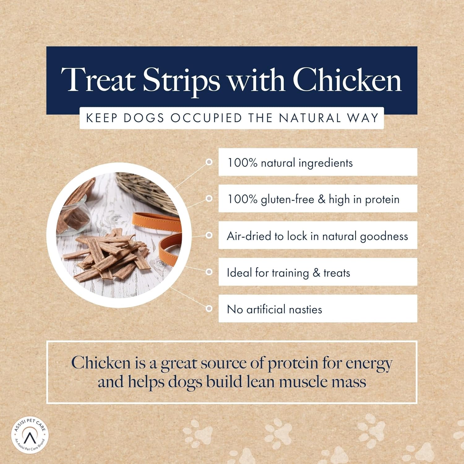 Hollings Training Treat Strips with Chicken - 100g