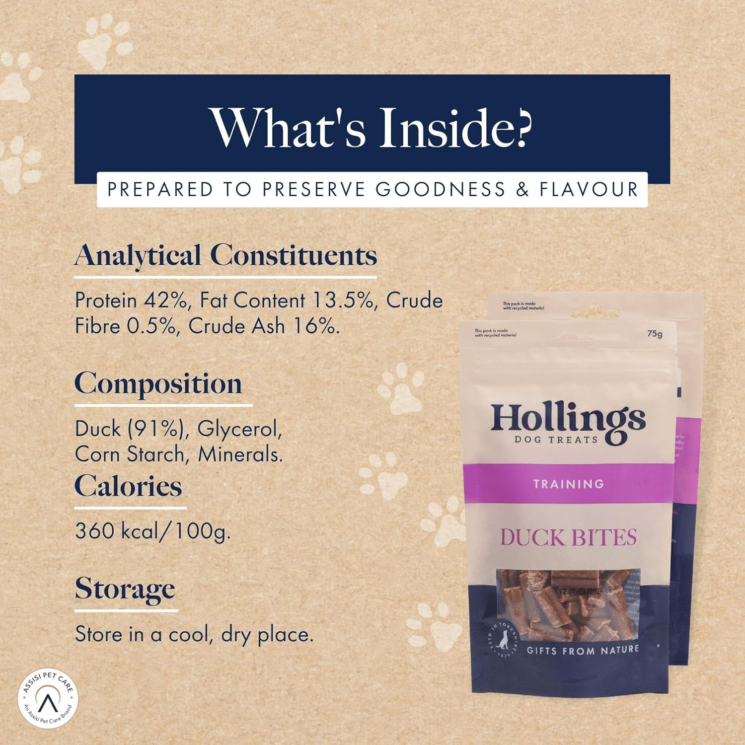 Hollings Training Duck Bites - 75g