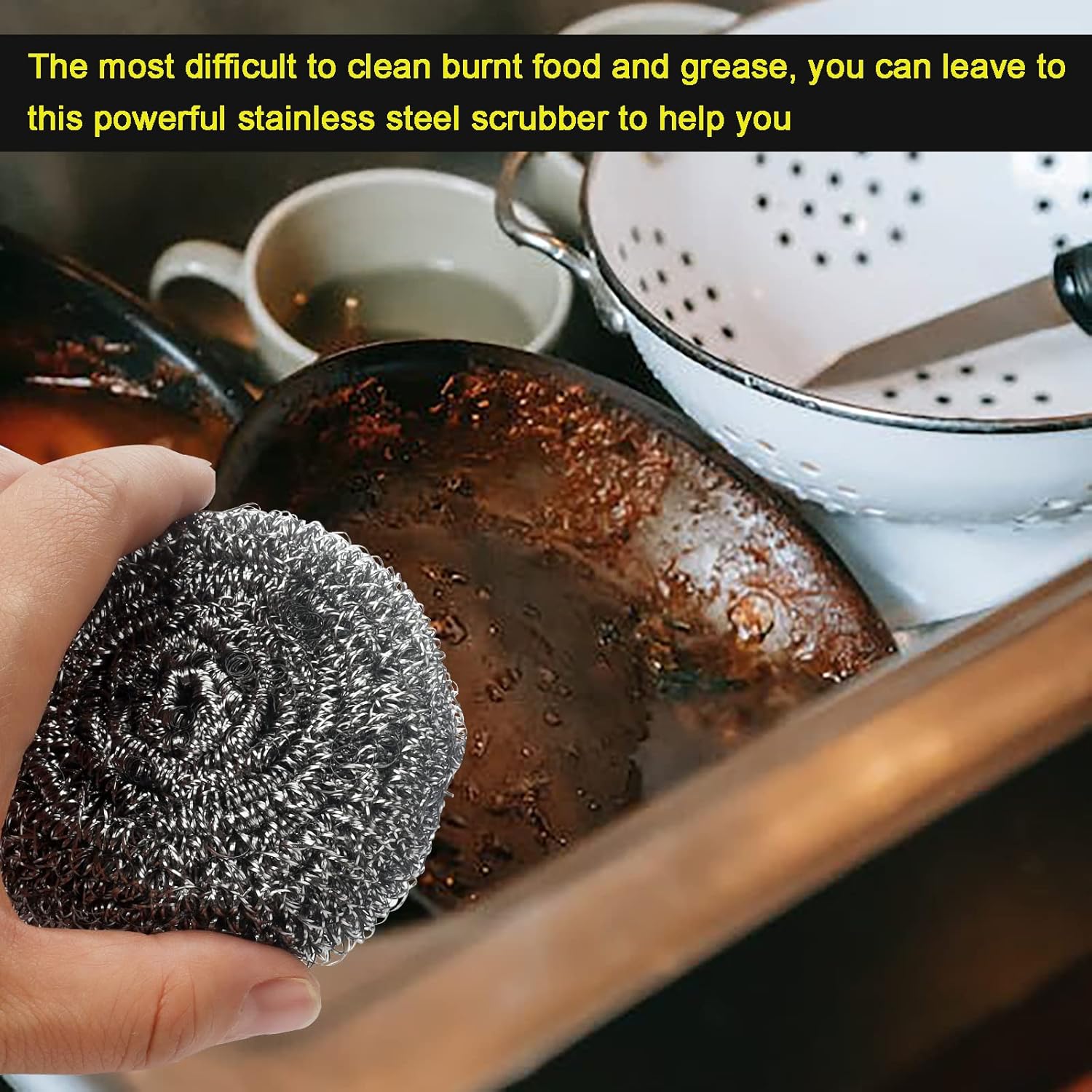 Bettina 40gm Stainless Steel Spiral Scourers - 10pcs