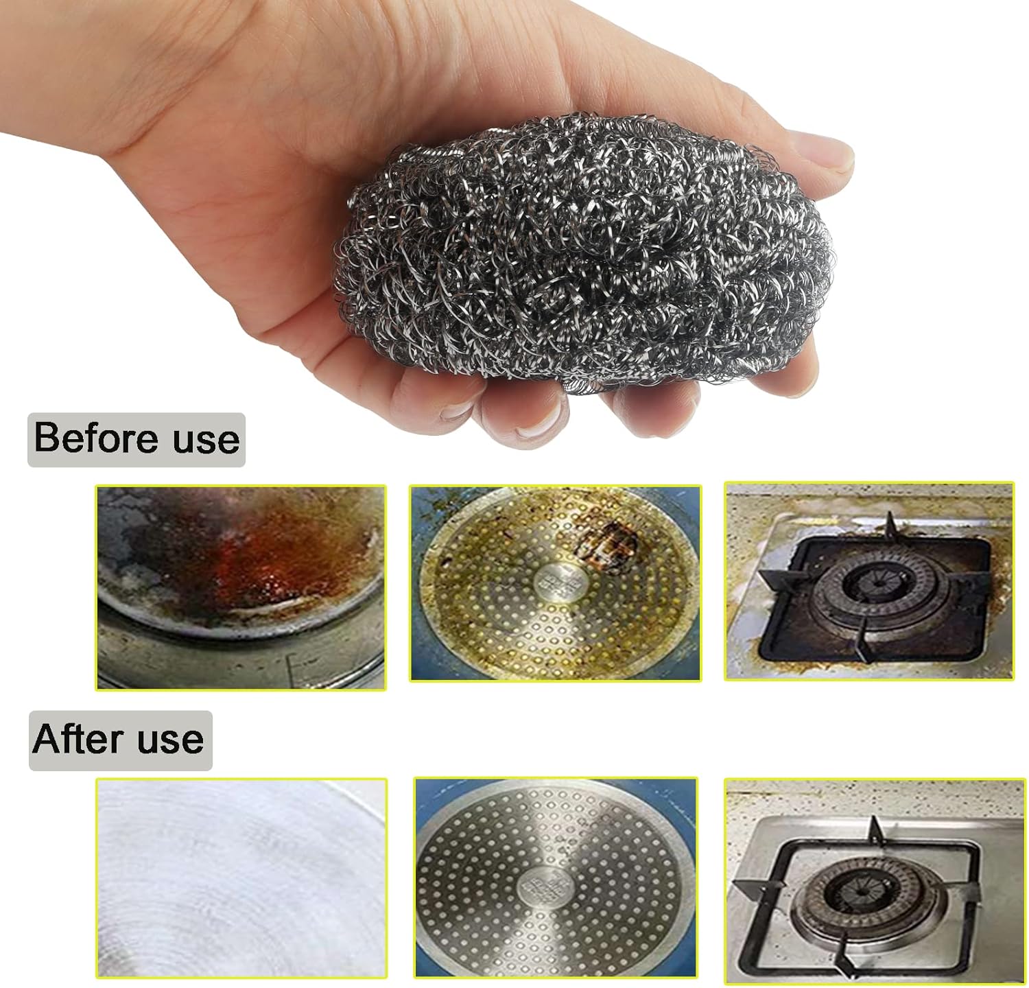 Bettina 40gm Stainless Steel Spiral Scourers - 10pcs