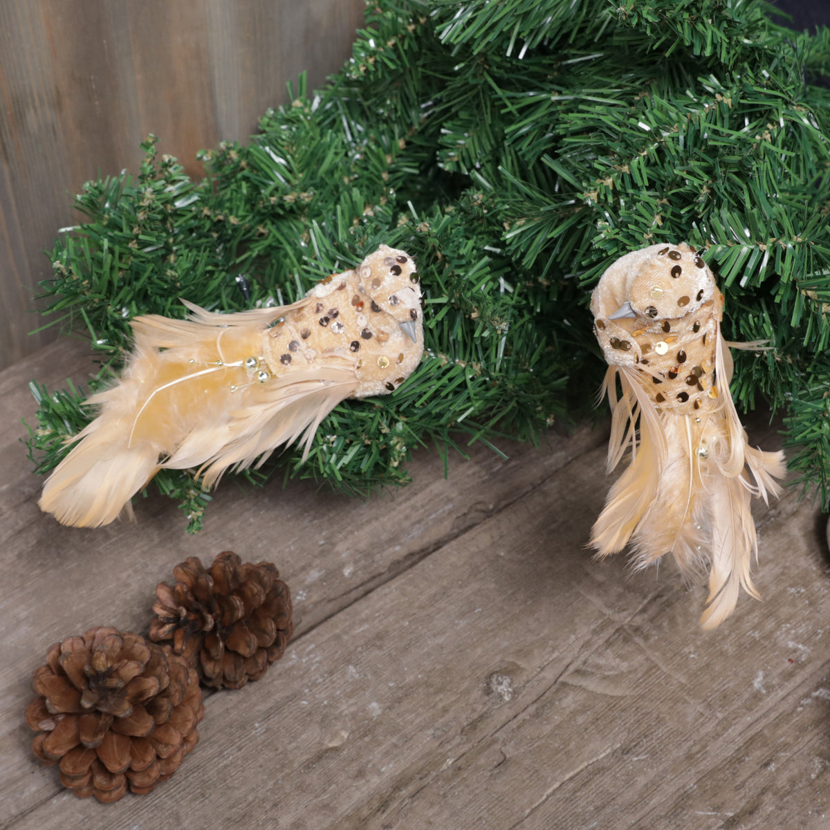 Three Kings Glitterbirds Clip on Christmas Decorations - 18cm - 2 pack