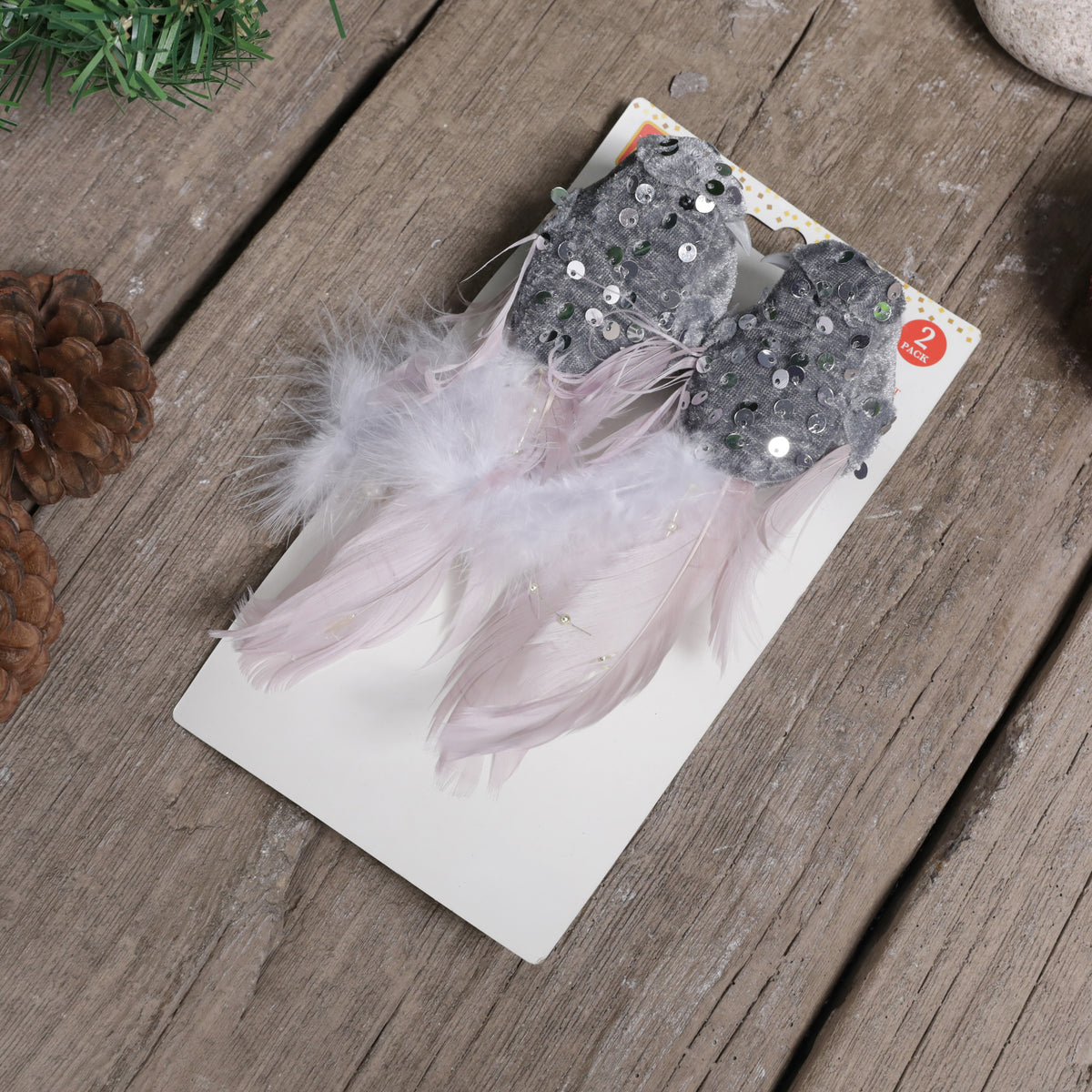 Three Kings Glitterbirds Clip on Christmas Decorations - 18cm - 2 pack