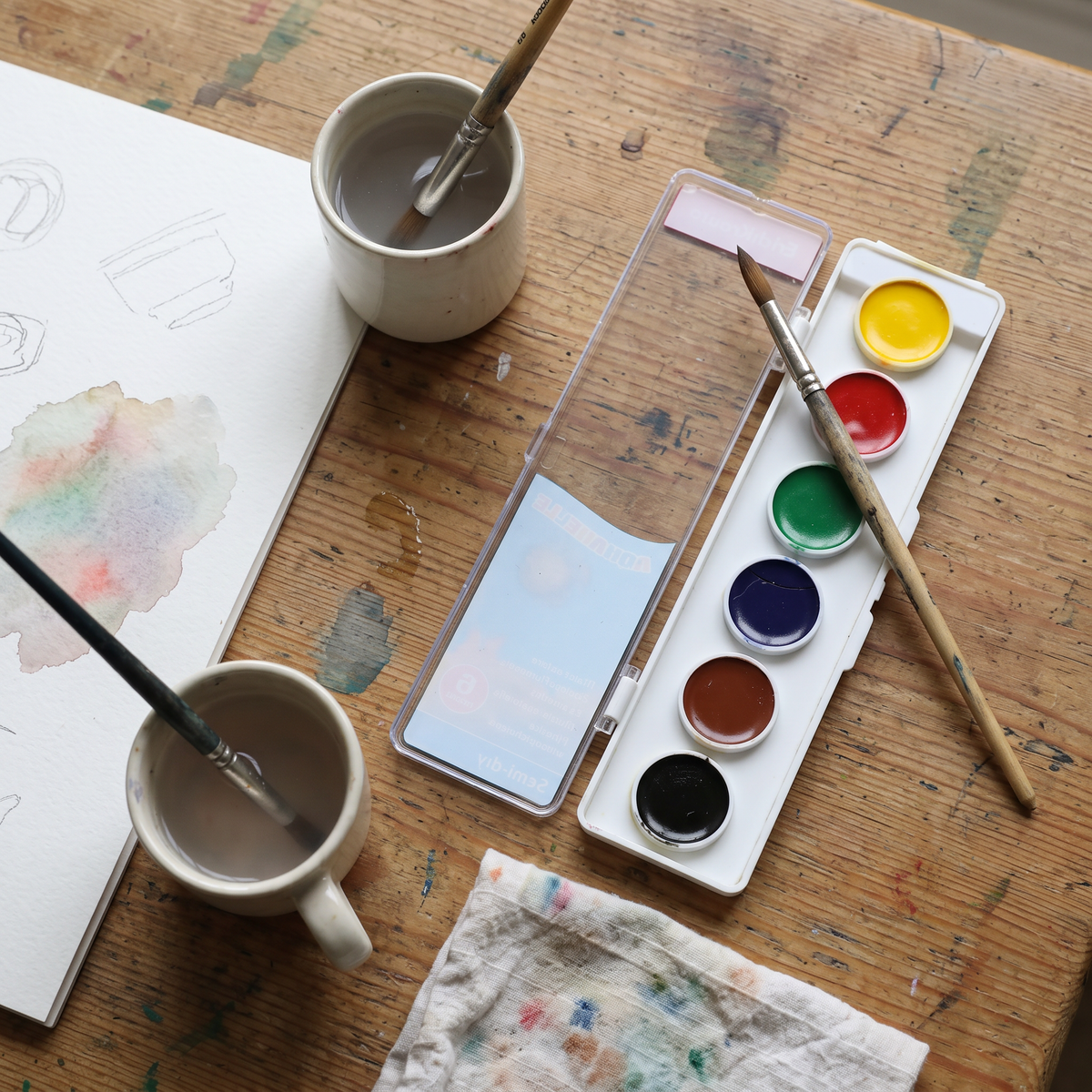 Watercolours ErichKrause Drive 6 colours
