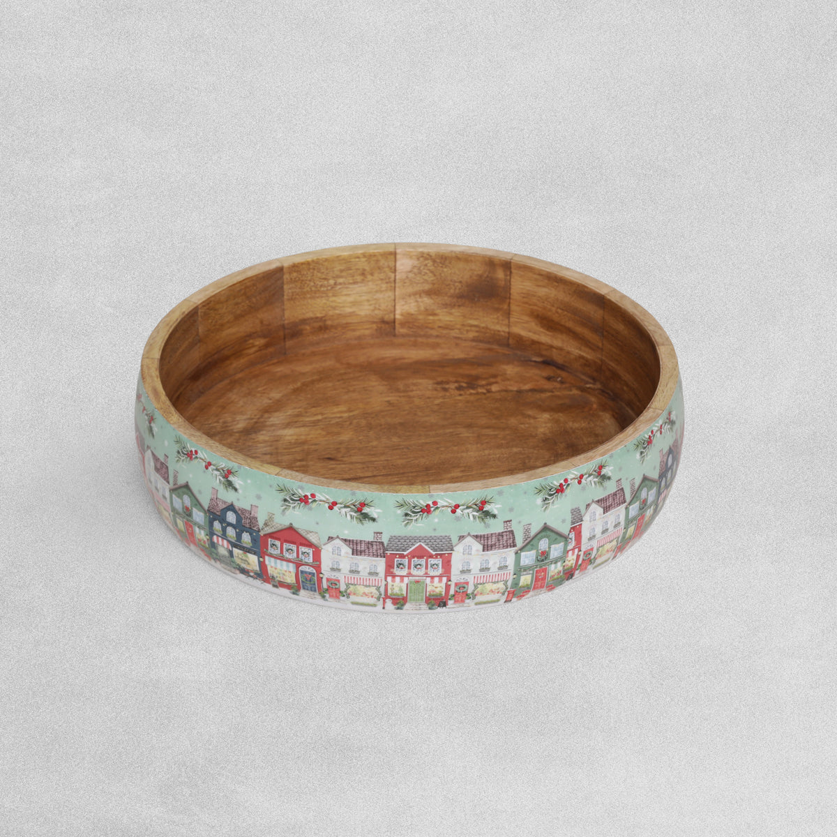 "Christmas Shops" Enamel Serving Bowls