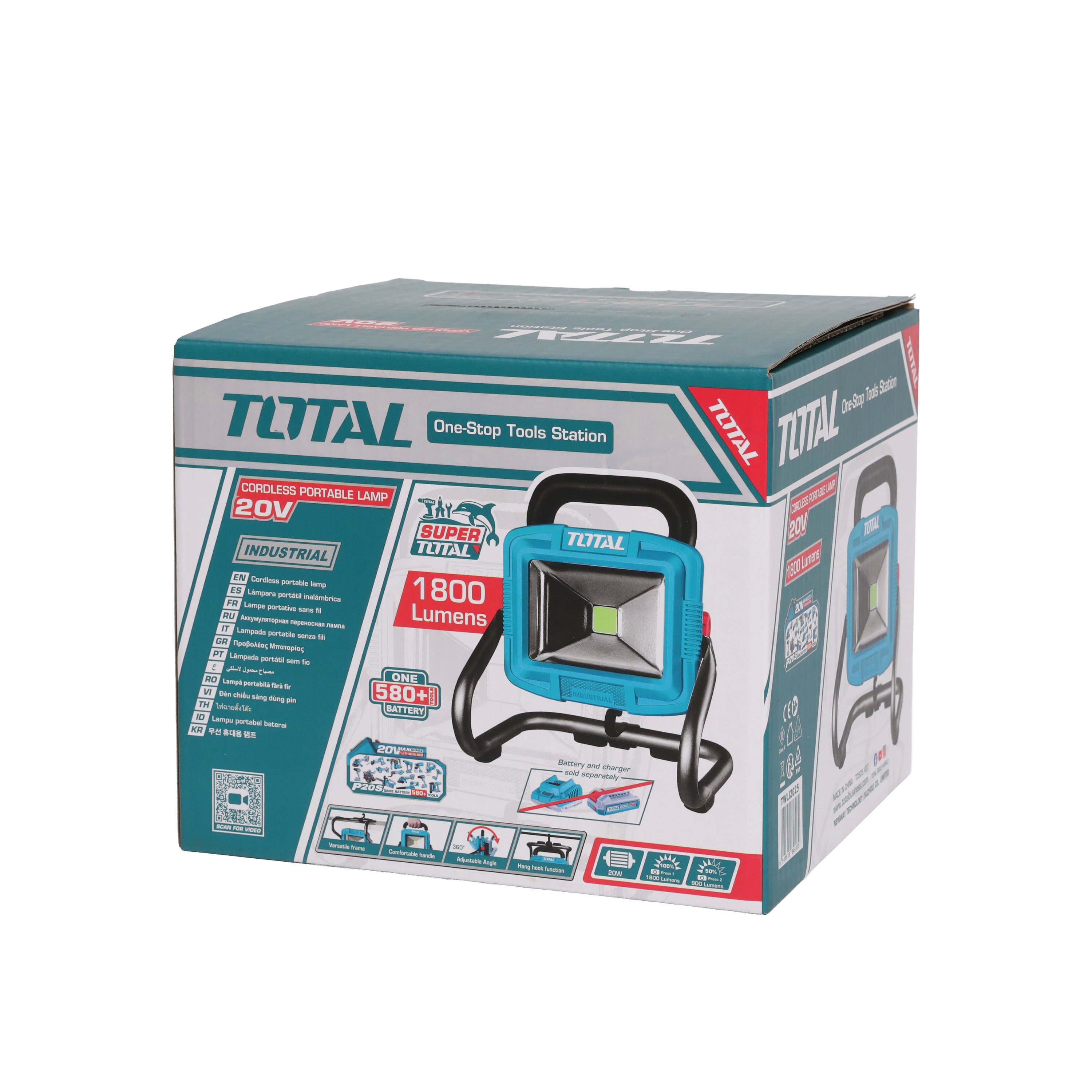 Total Li-Ion 20V Cordless Portable Lamp (Battery not included) - TWLI2025