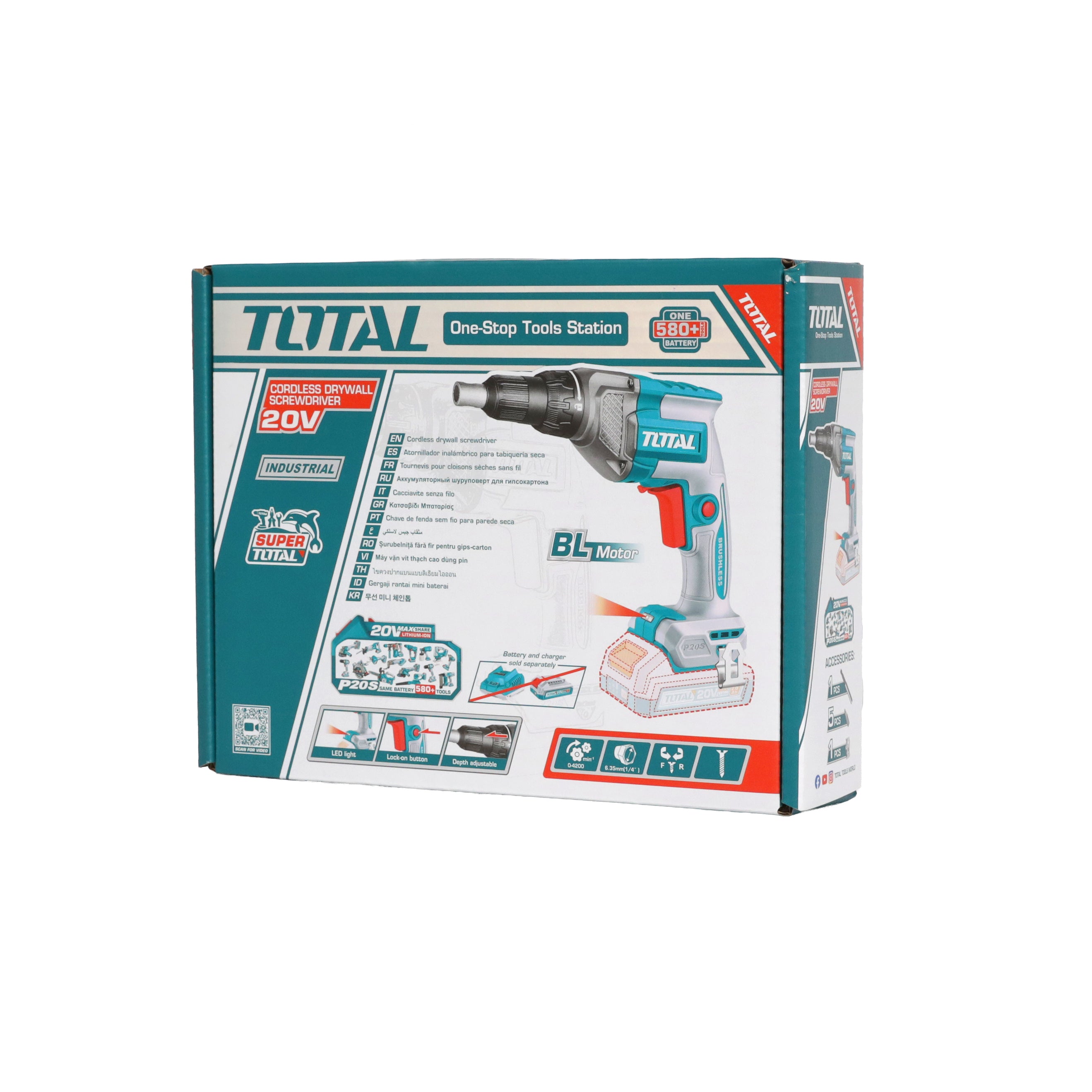 Total Li-Ion 20V Cordless Drywall Screwdriver (Battery not included) - TDSLI20428