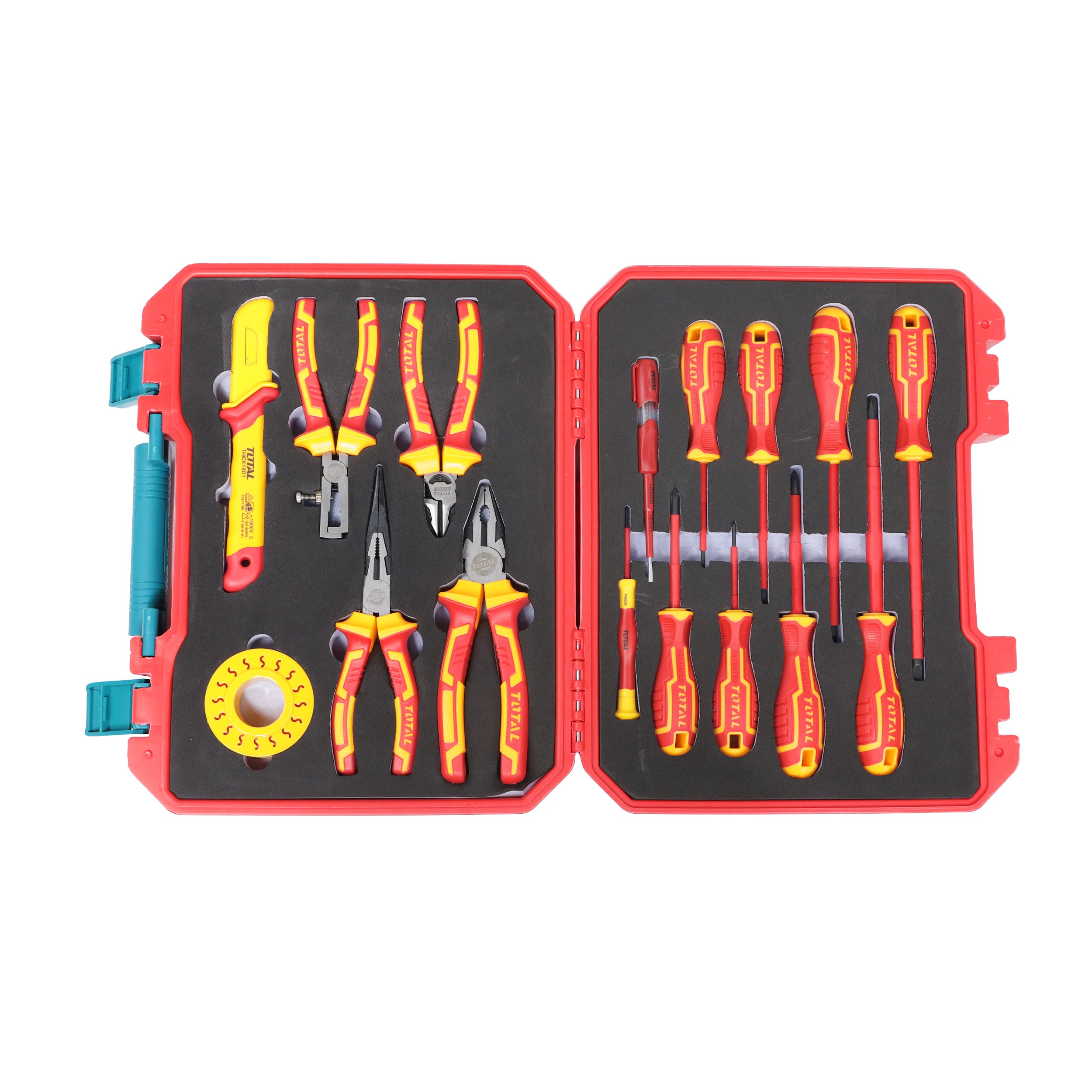 Total 16pcs Insulated Hand Tools Set - THKITH1601
