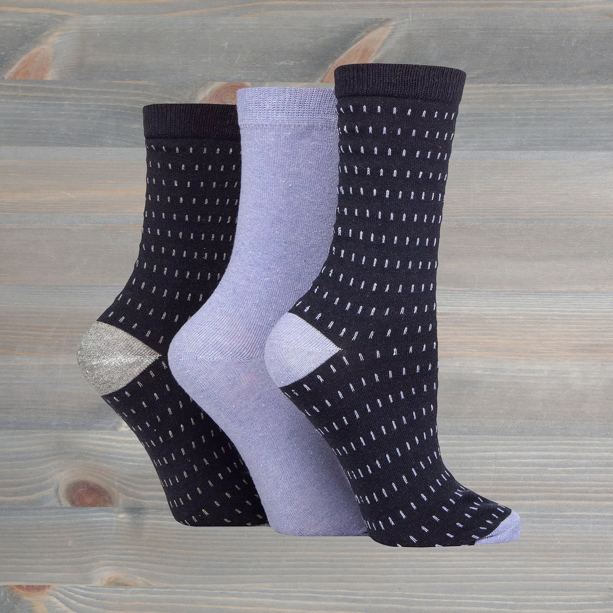 Sockshop Tore Crew Socks 3 Pairs Ladies 4-8 Small Dash Various Colours