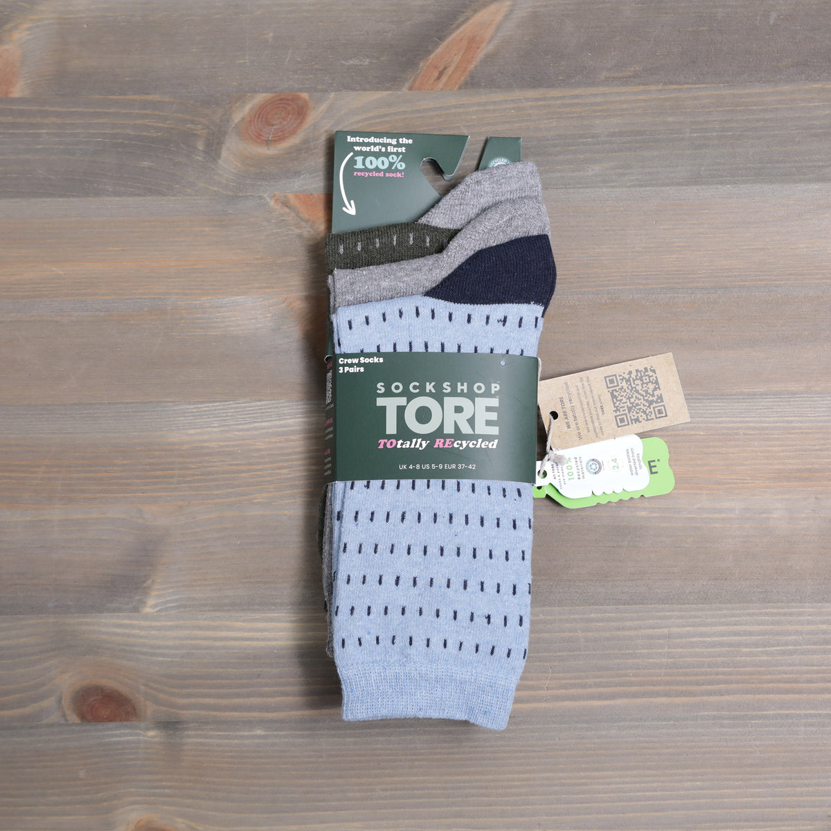 Sockshop Tore Crew Socks 3 Pairs Ladies 4-8 Small Dash Various Colours