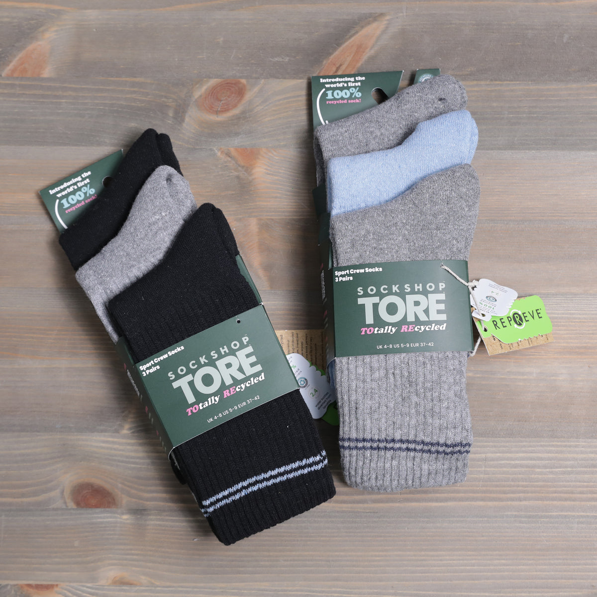 Sockshop Tore Crew Socks 3 Pairs Ladies 4-8 Various Colours