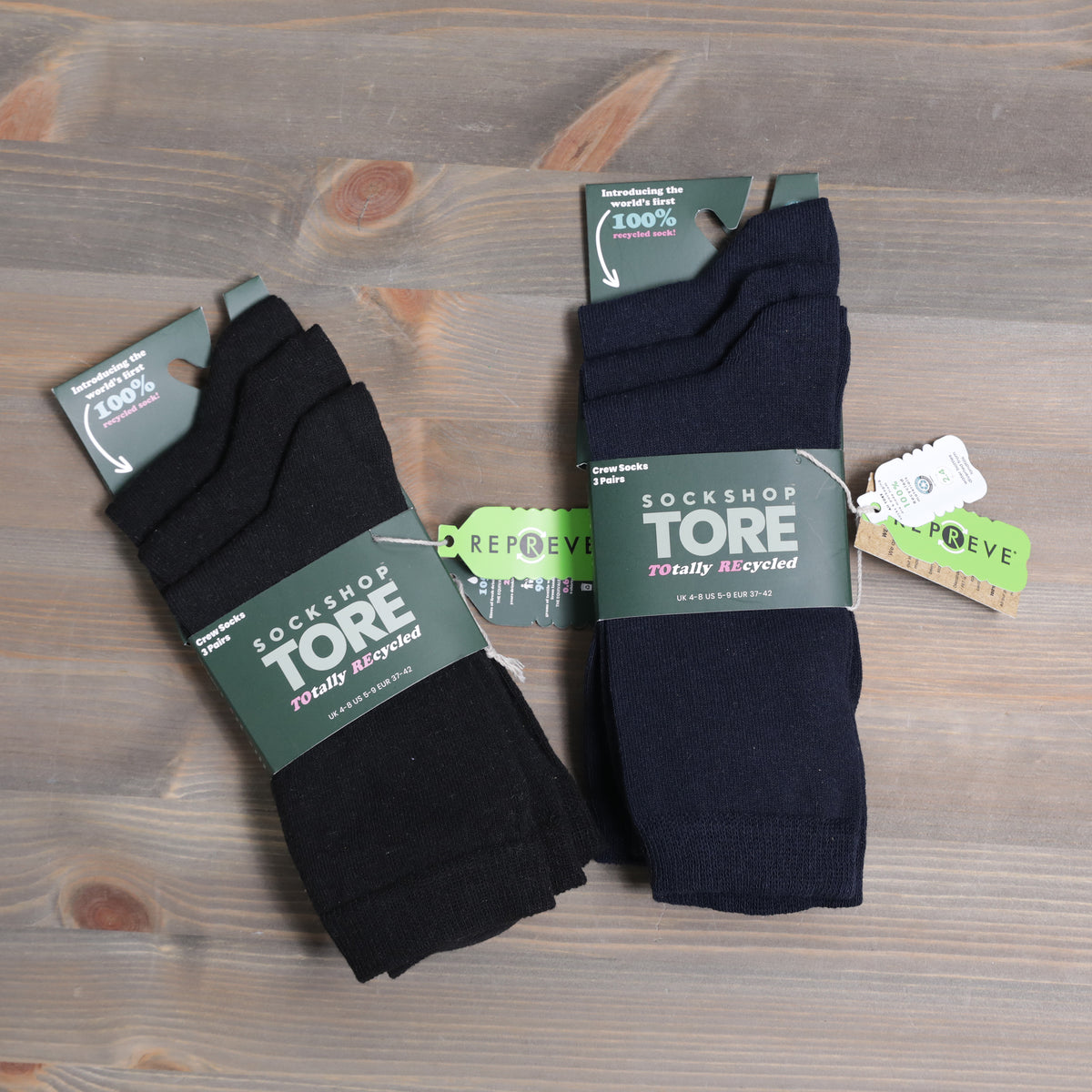 Sockshop Tore Crew Socks 3 Pairs Ladies 4-8 Various Colours