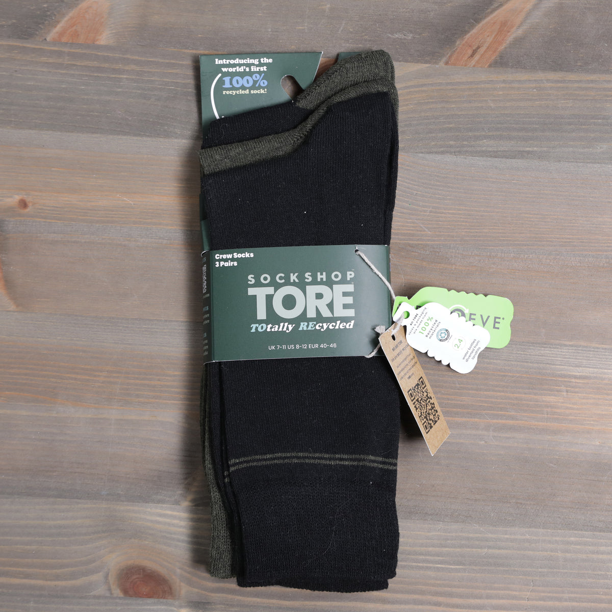 Sockshop Tore Jacquard Stripe Crew Socks 3 Pairs Mens 7-11 Various Colours