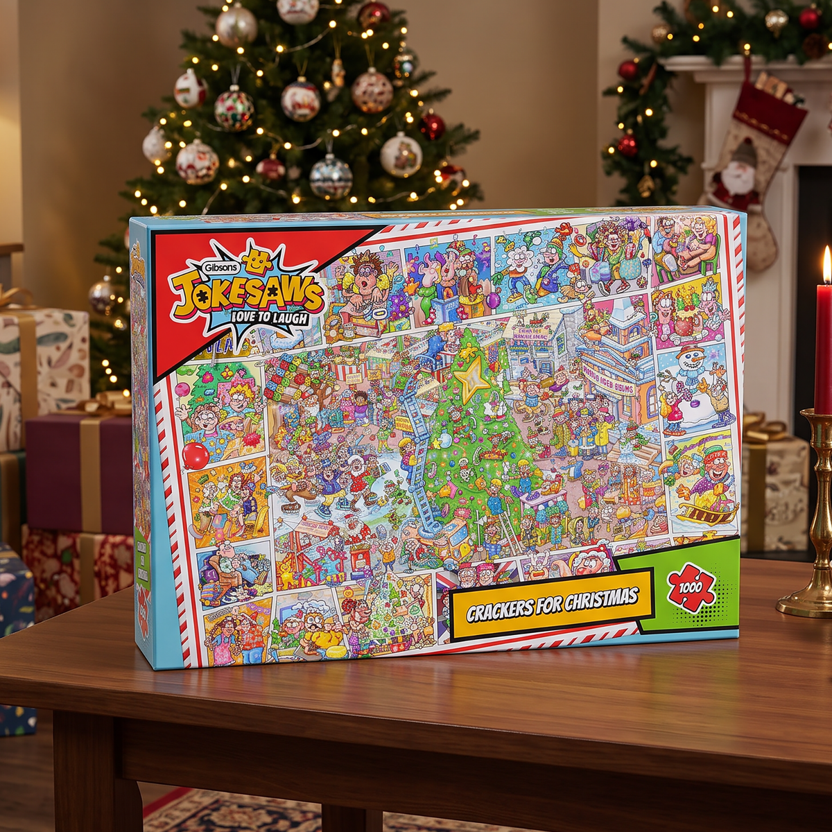 Gibsons Jokesaws Jigsaw Puzzle - 'Crackers for Christmas' - 1000 pieces