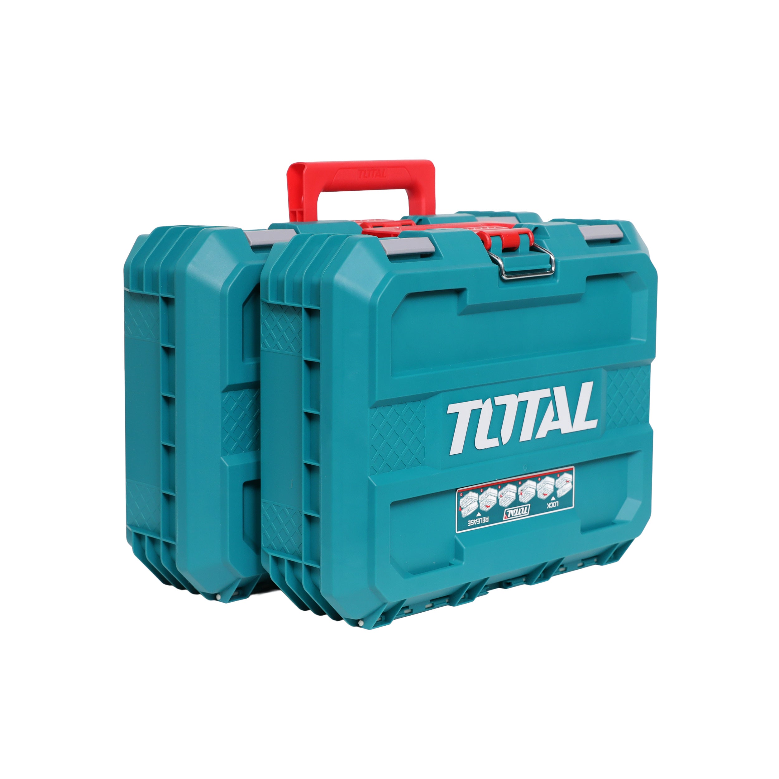 Total 16" Stackable Plastic Tool Box - 41cm x 32cm x 14.8cm - TPBXS101