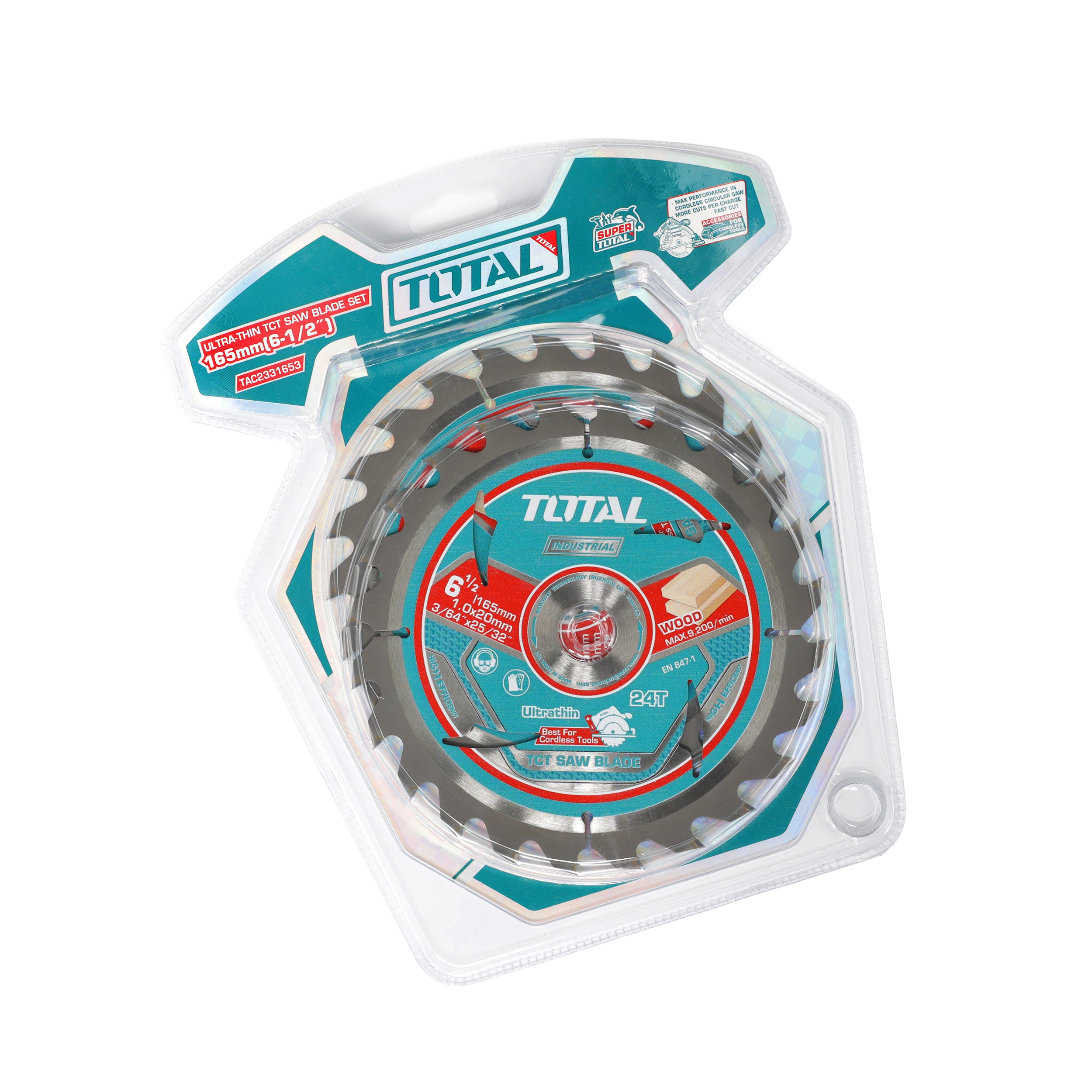 Total Ultra Thin Saw Blade Set - 2pcs - 165mm - TAC2331653