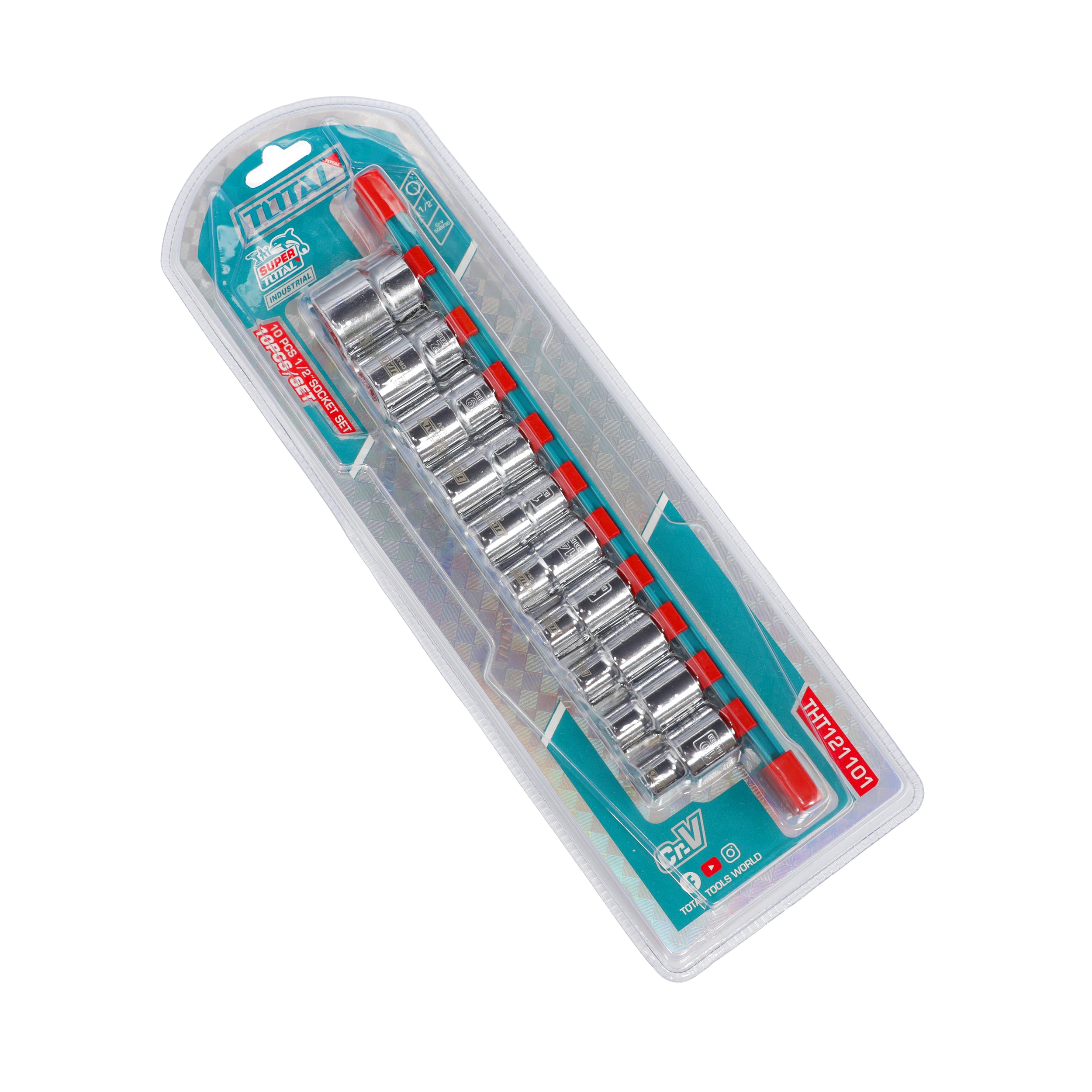 Total 1/2" Socket Set - 10pcs - THT121101