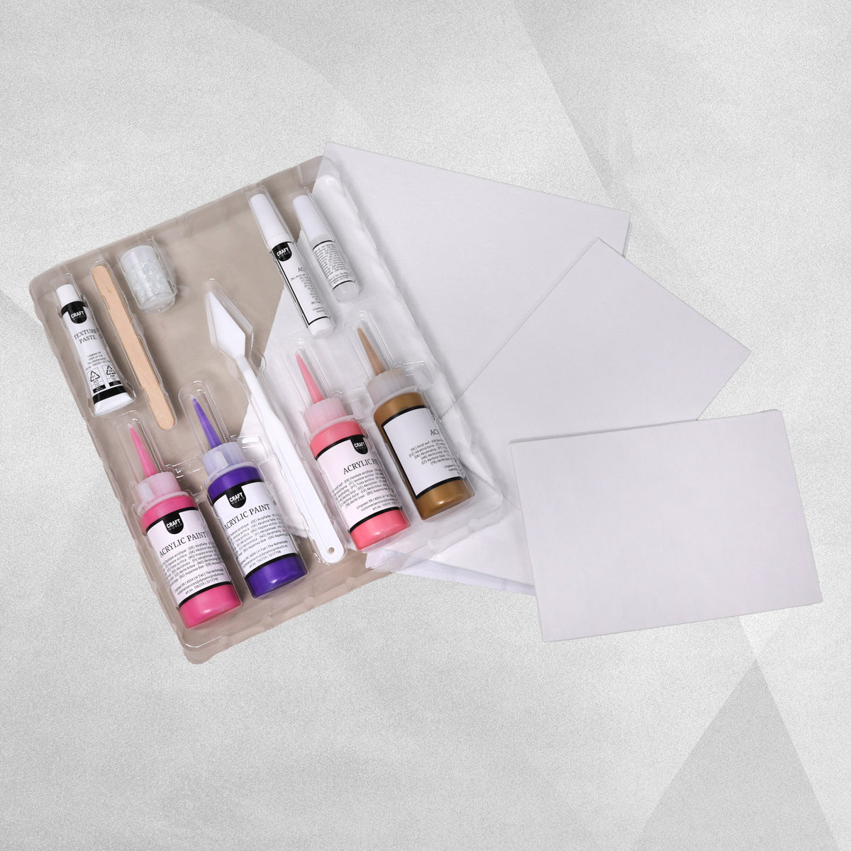 Craft World Marble Pouring Kit with Canvases - available in Metallic, Neon & Pastel