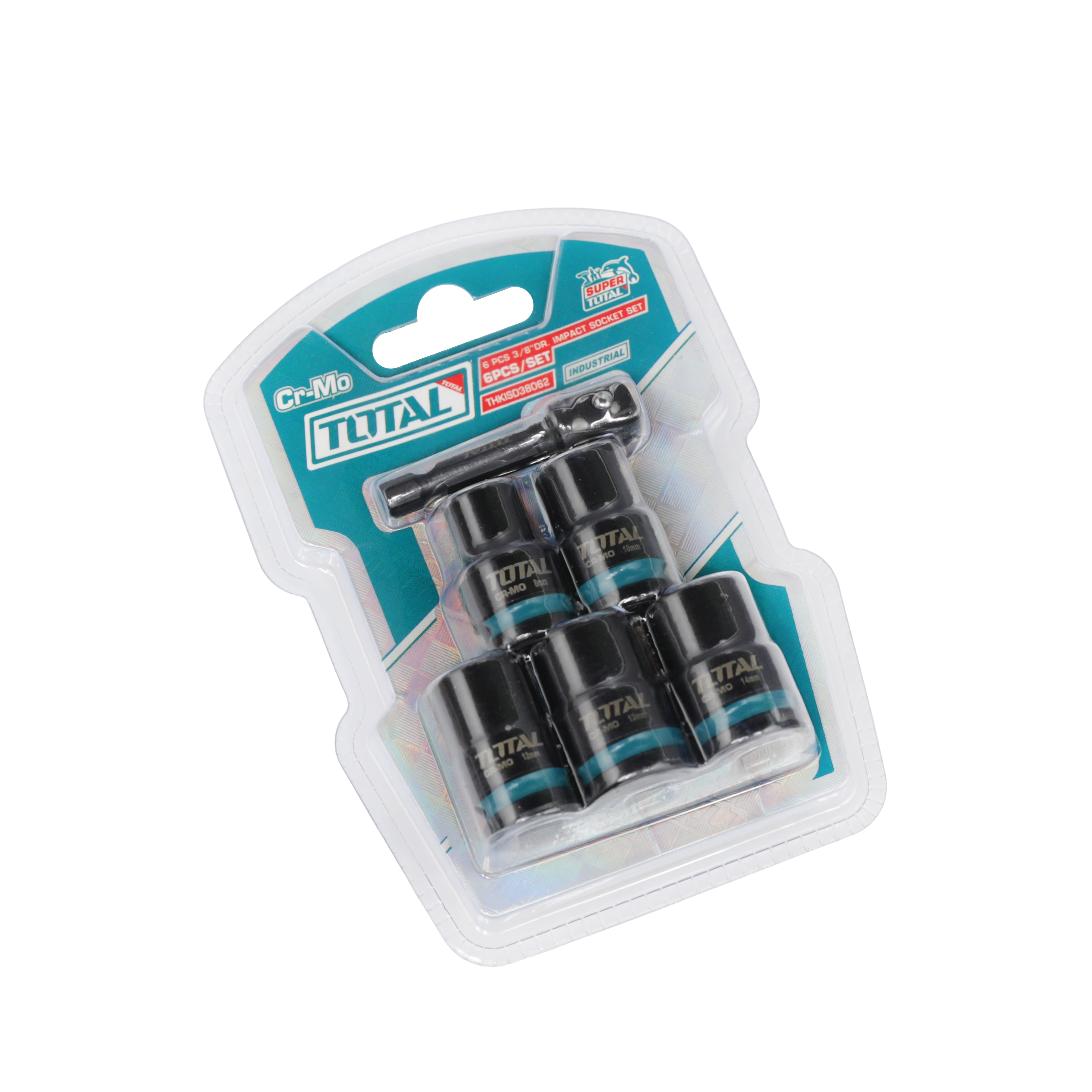 Total 3/8" DR Impact Socket Set - 6pcs - THKISD38062