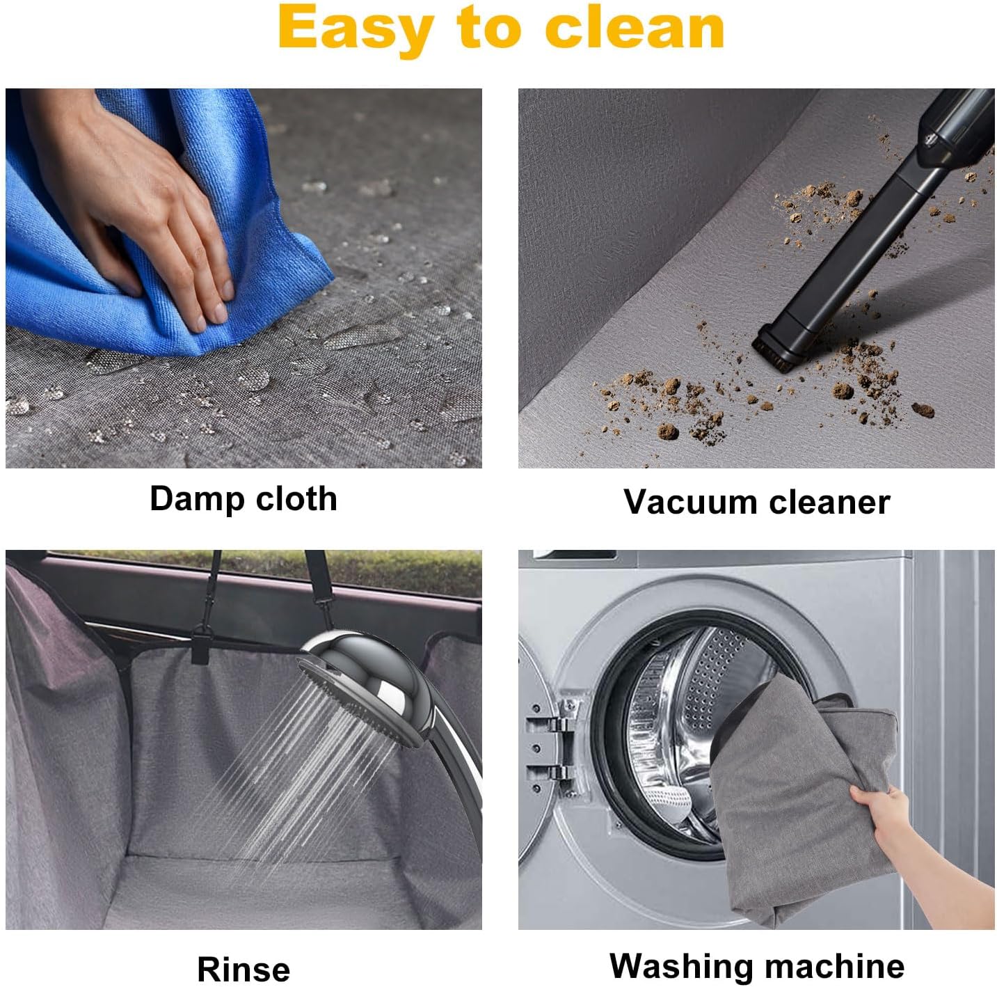 Doki Car Seat Covers For Pets 185 x 105 cm- Grey