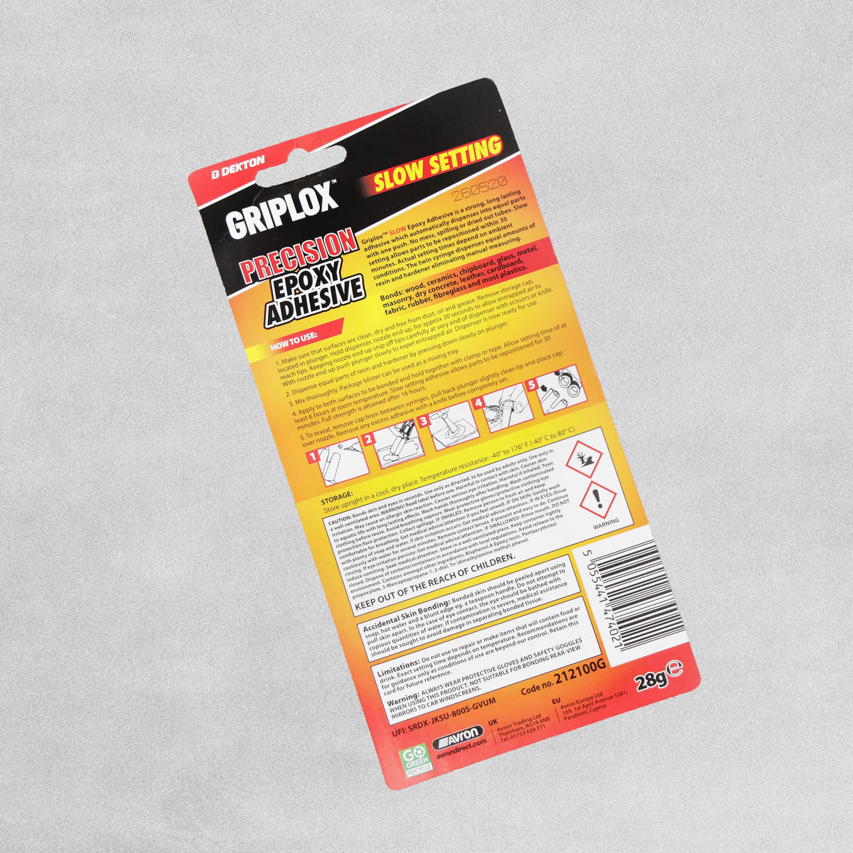 Dekton Griplox Epoxy Adhesive Precision 28g