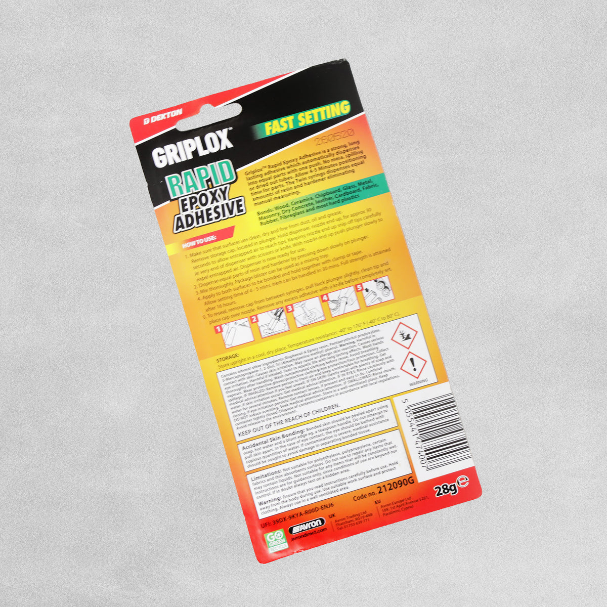 Dekton Griplox Epoxy Adhesive Rapid 28g