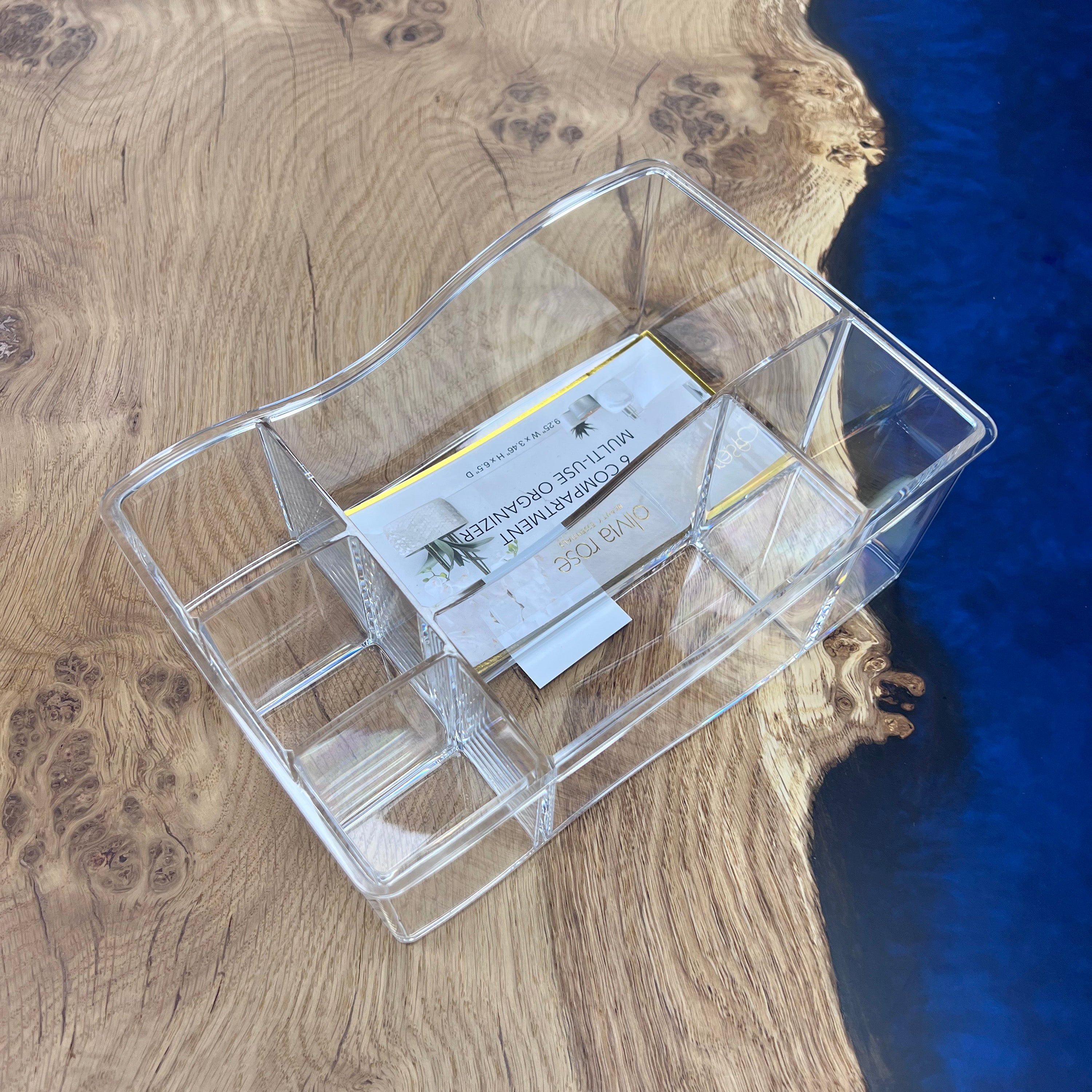 Olivia Rose 6 Compartment Multi-Use Organizer- 9.25"W x 3.46"H x 6.5"D