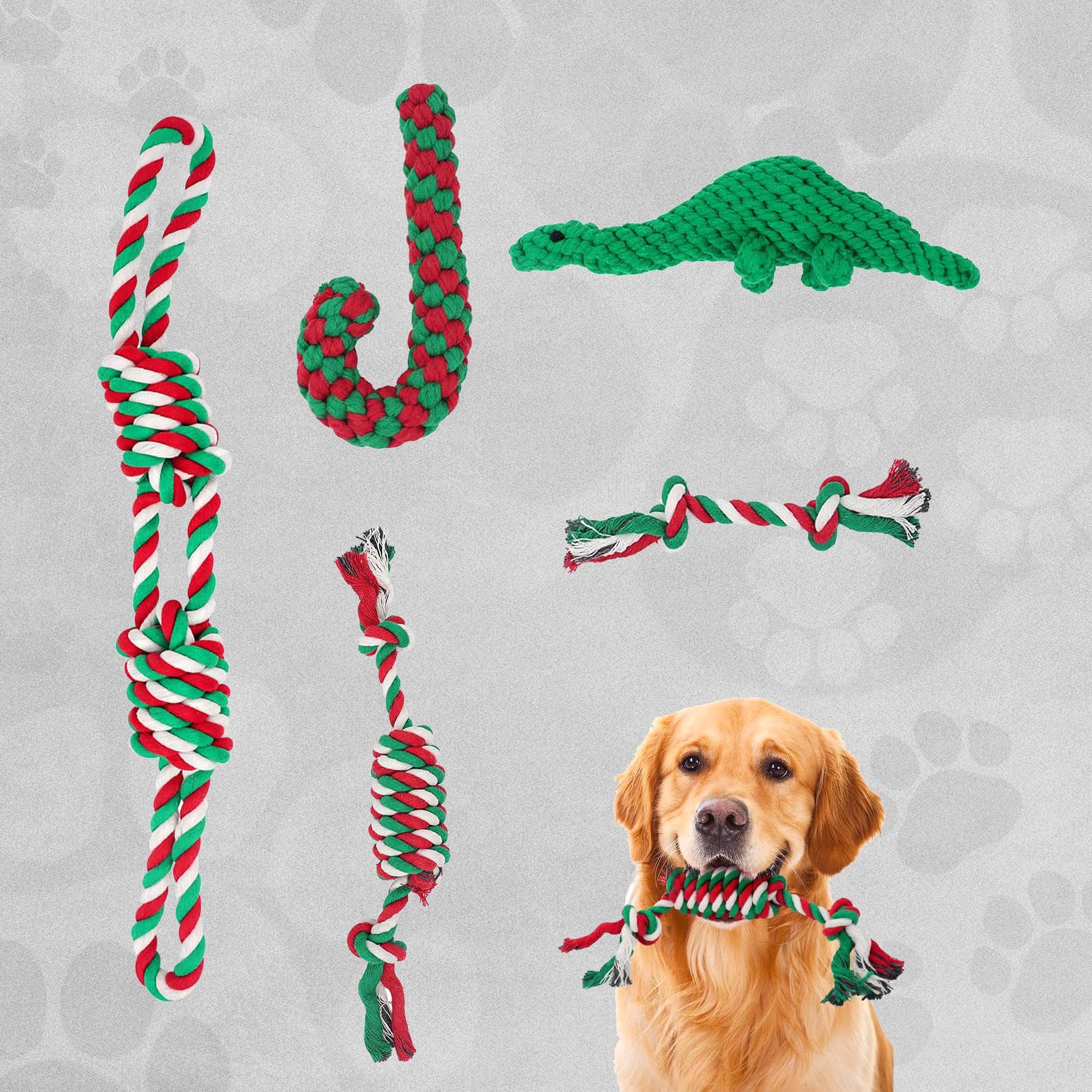 Dog Rope Toy Packs - 5pcs - Various Colours Available