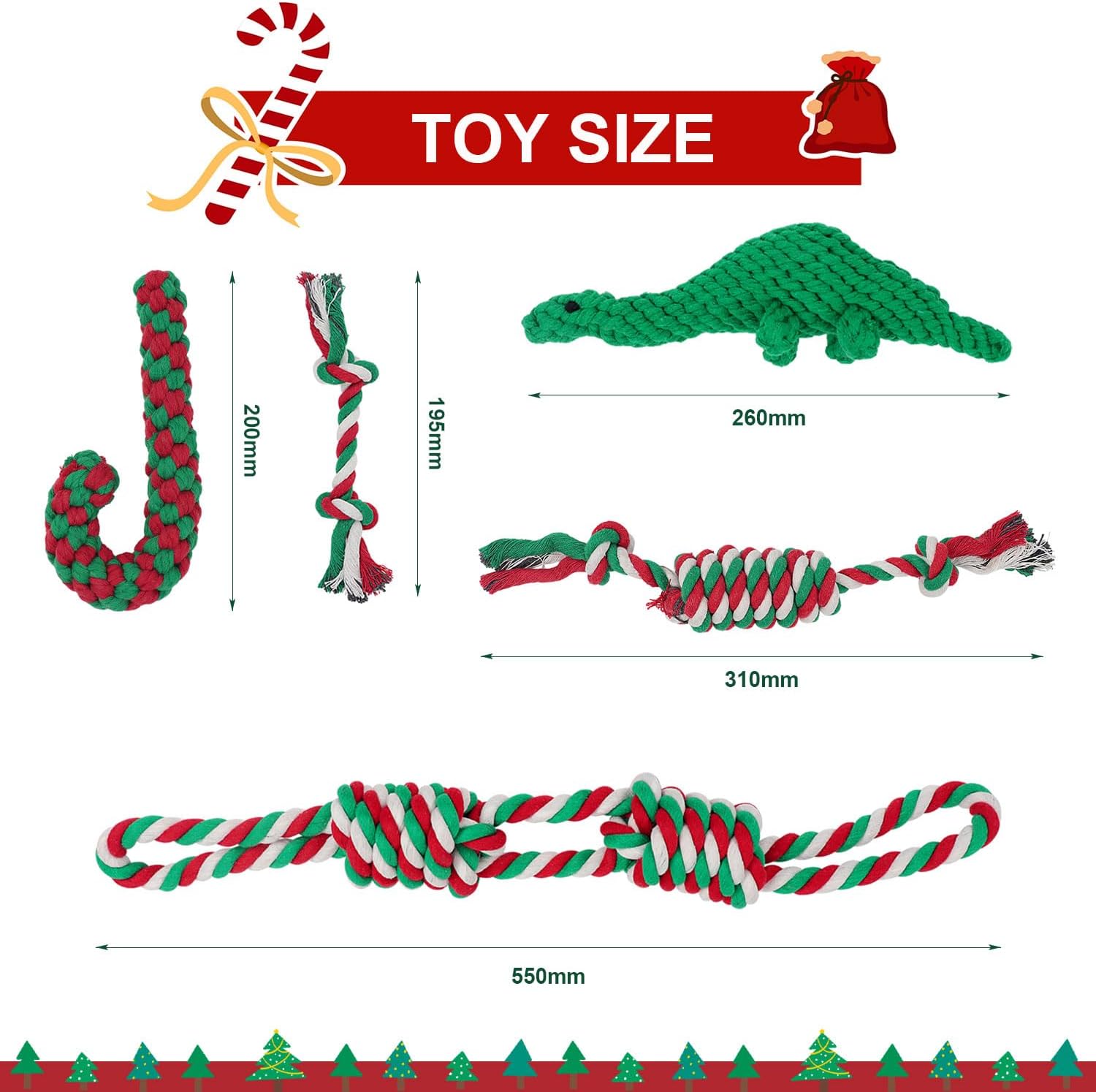 Dog Rope Toy Packs - 5pcs - Various Colours Available