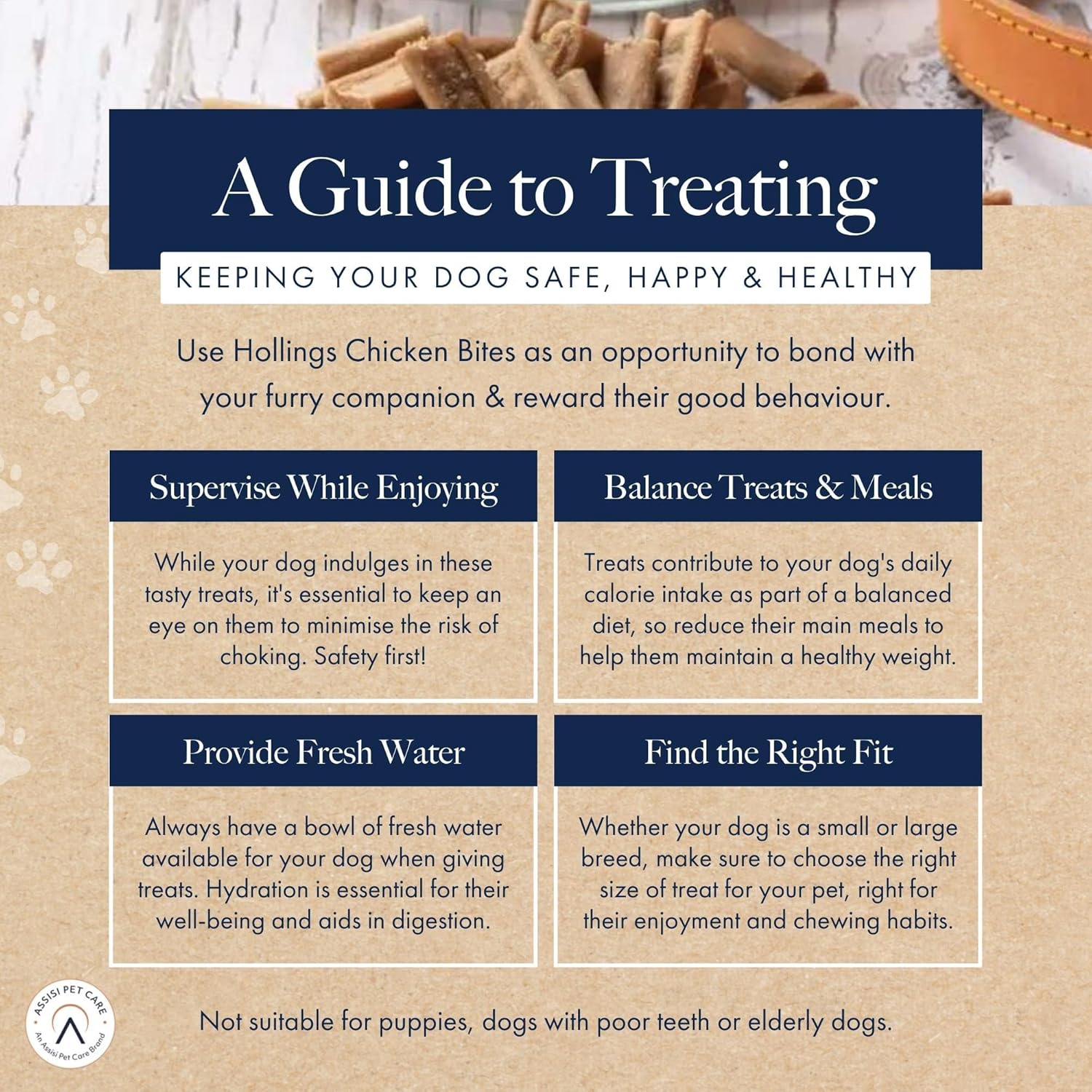 Hollands Training Dog Treats Chicken Bites - 75g