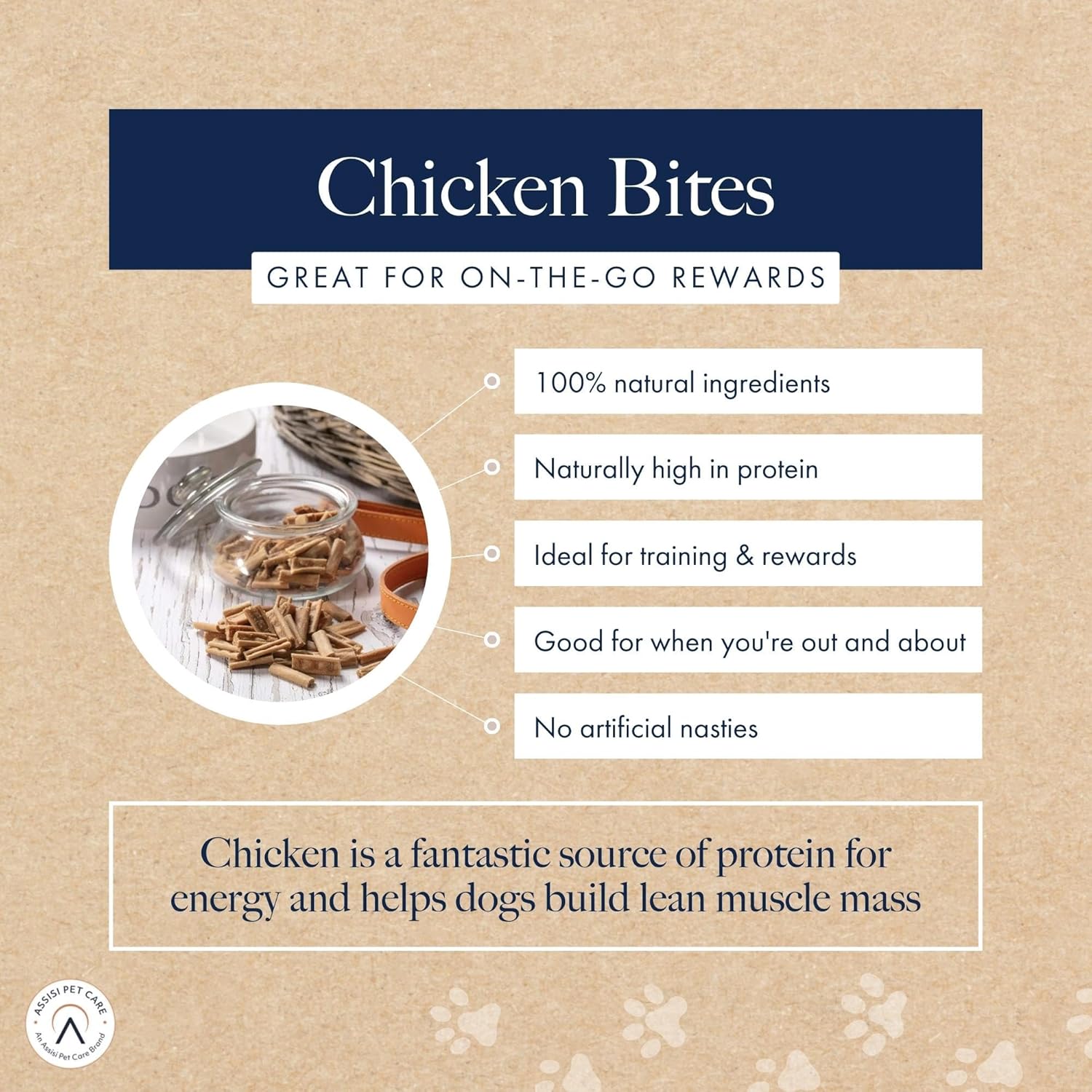 Hollands Training Dog Treats Chicken Bites - 75g
