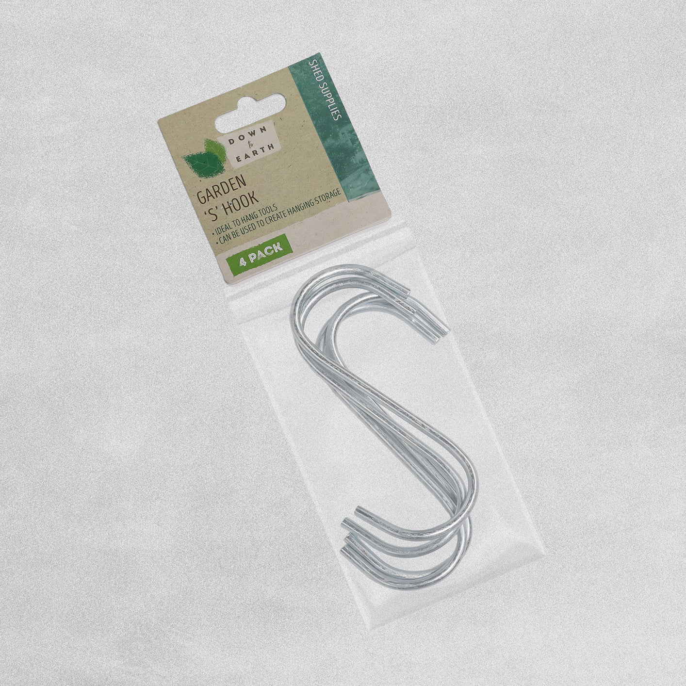 Down to Earth S Hooks Pack of 4