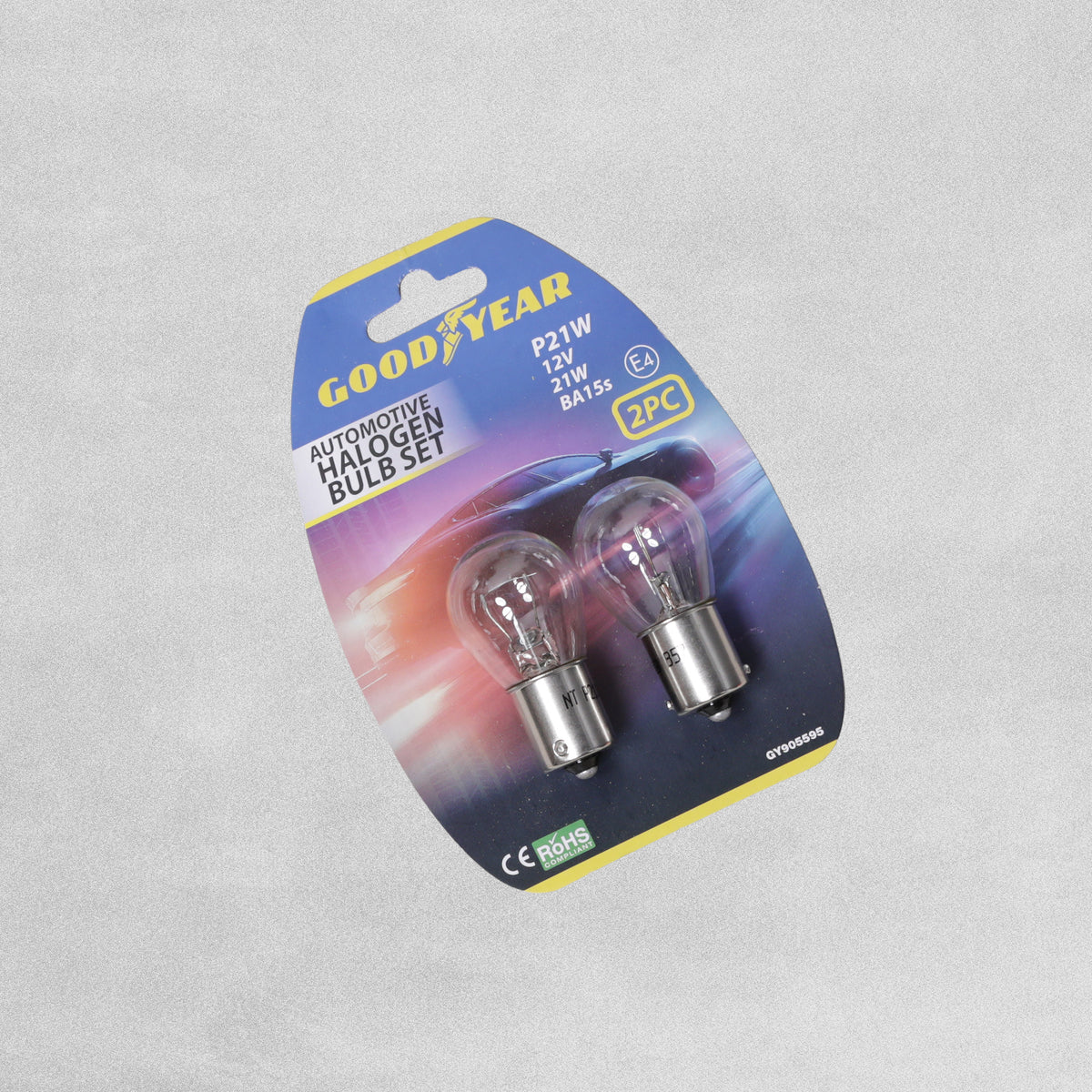 Goodyear Automotive Halogen Bulb Set P21W 12V 12W BAY15s 2pk