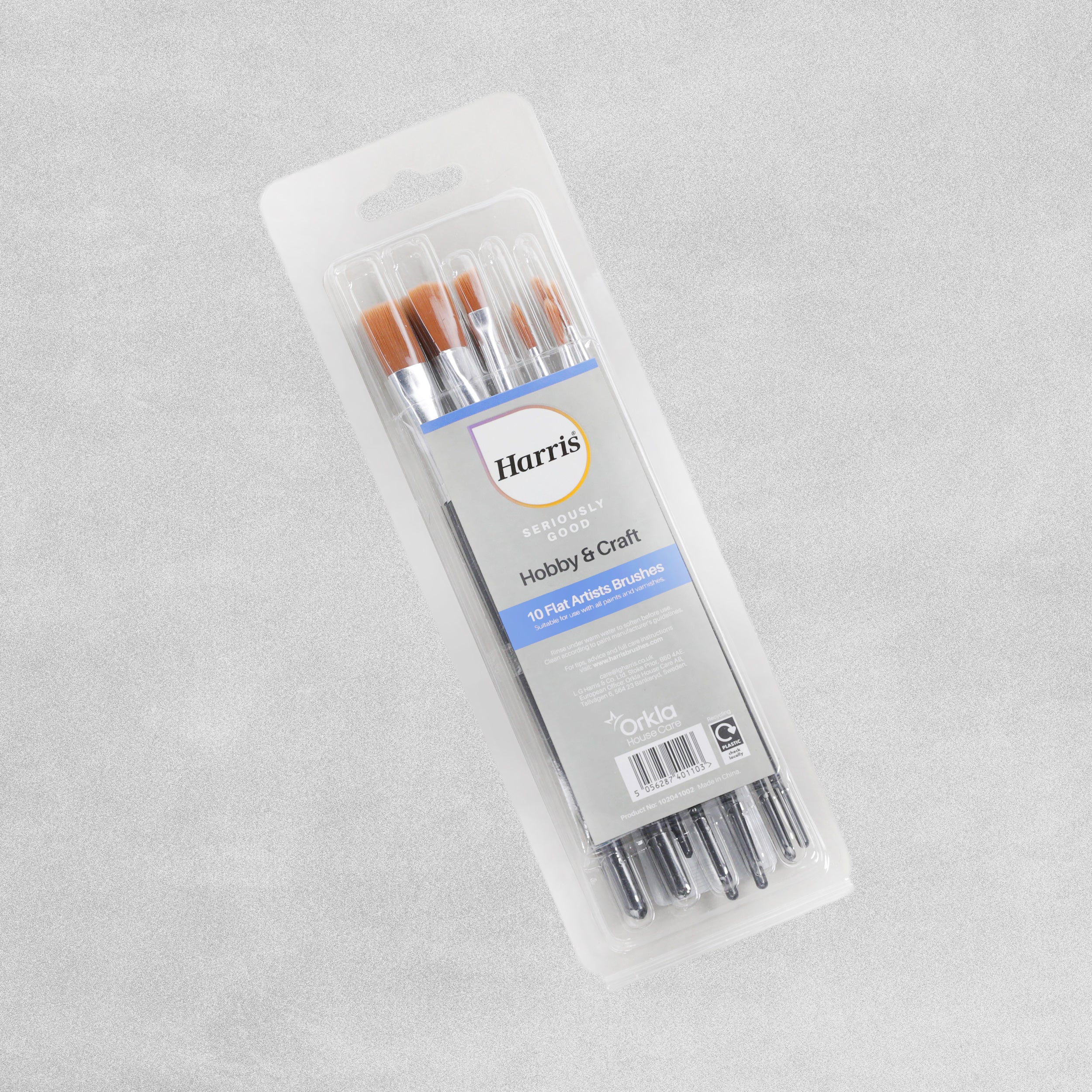 Harris Seriously Good Hobby & Craft Flat Artists Brush - Pack Of 10